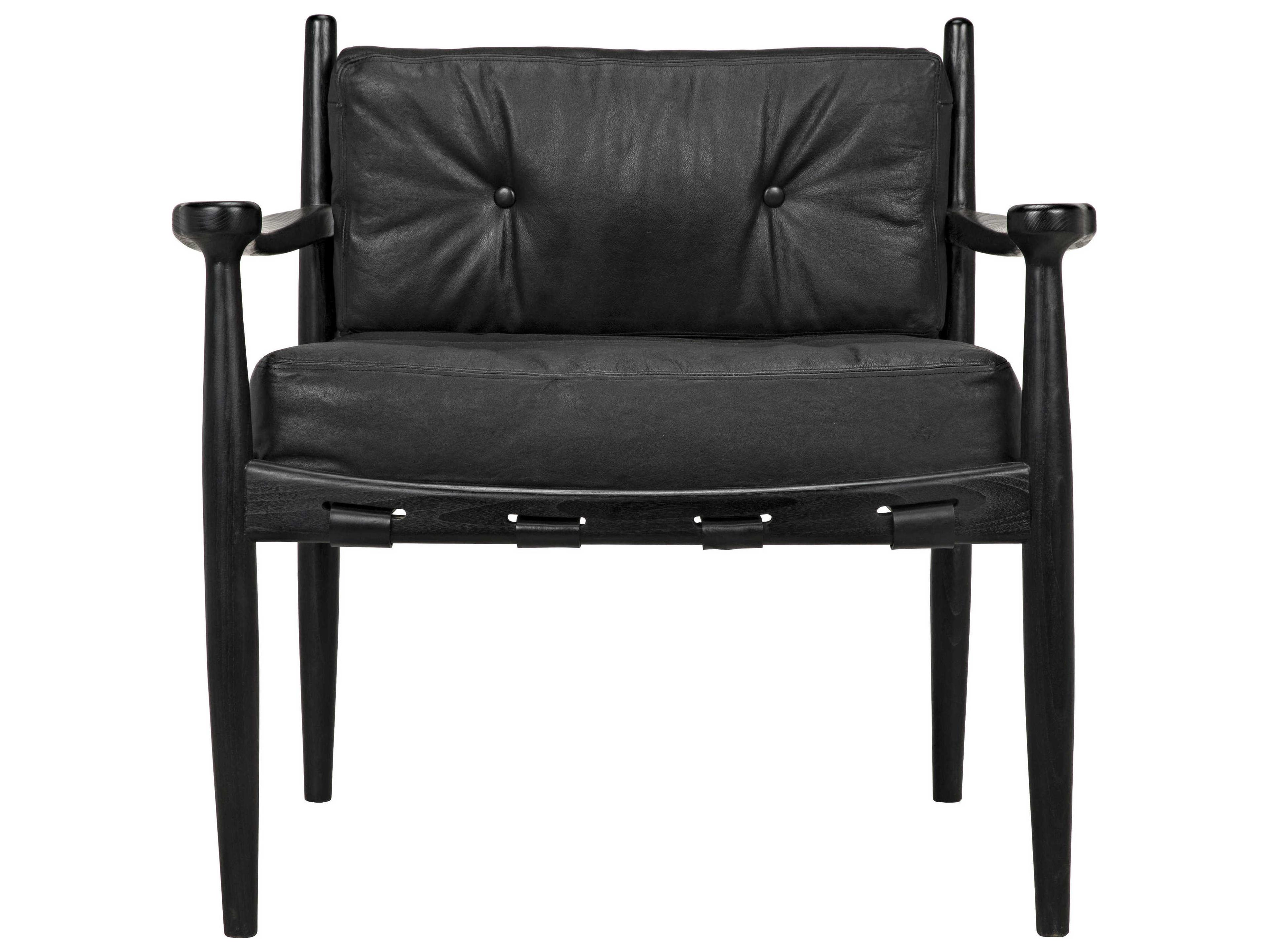 Noir Black Fabric Accent Chair