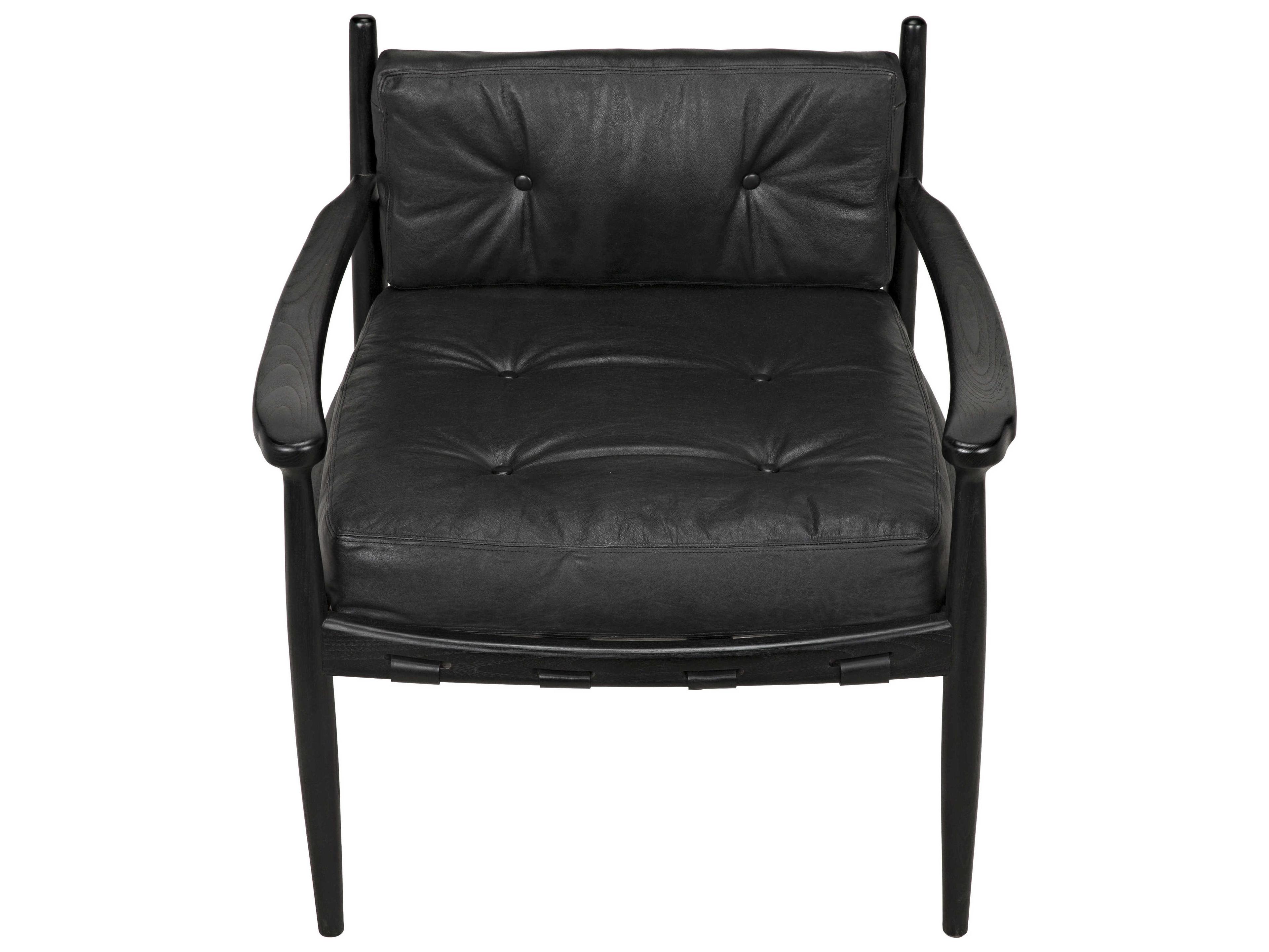 Noir Black Fabric Accent Chair
