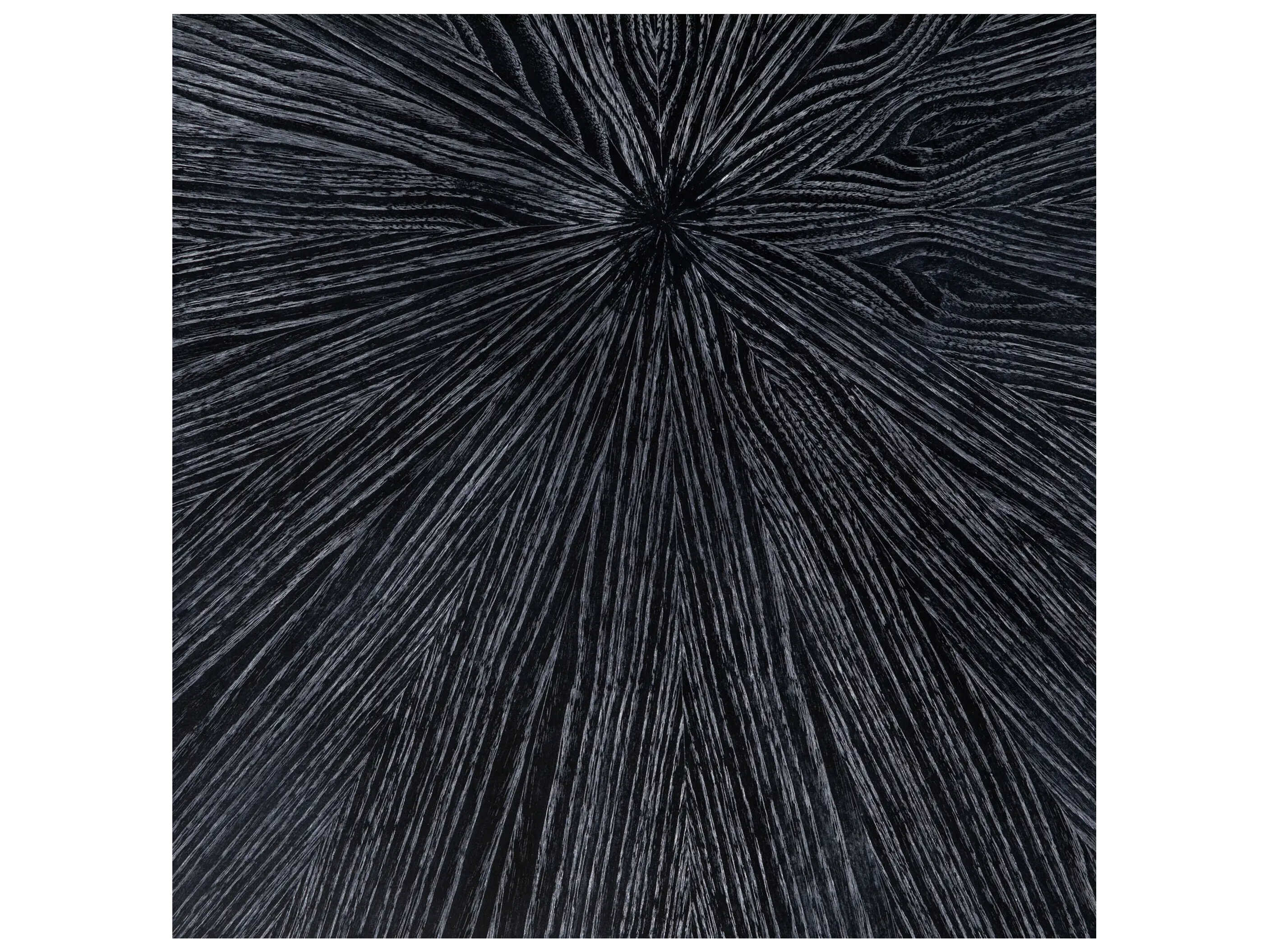 Noir Yuhuda Hexagon Wood Cinder Black Coffee Table