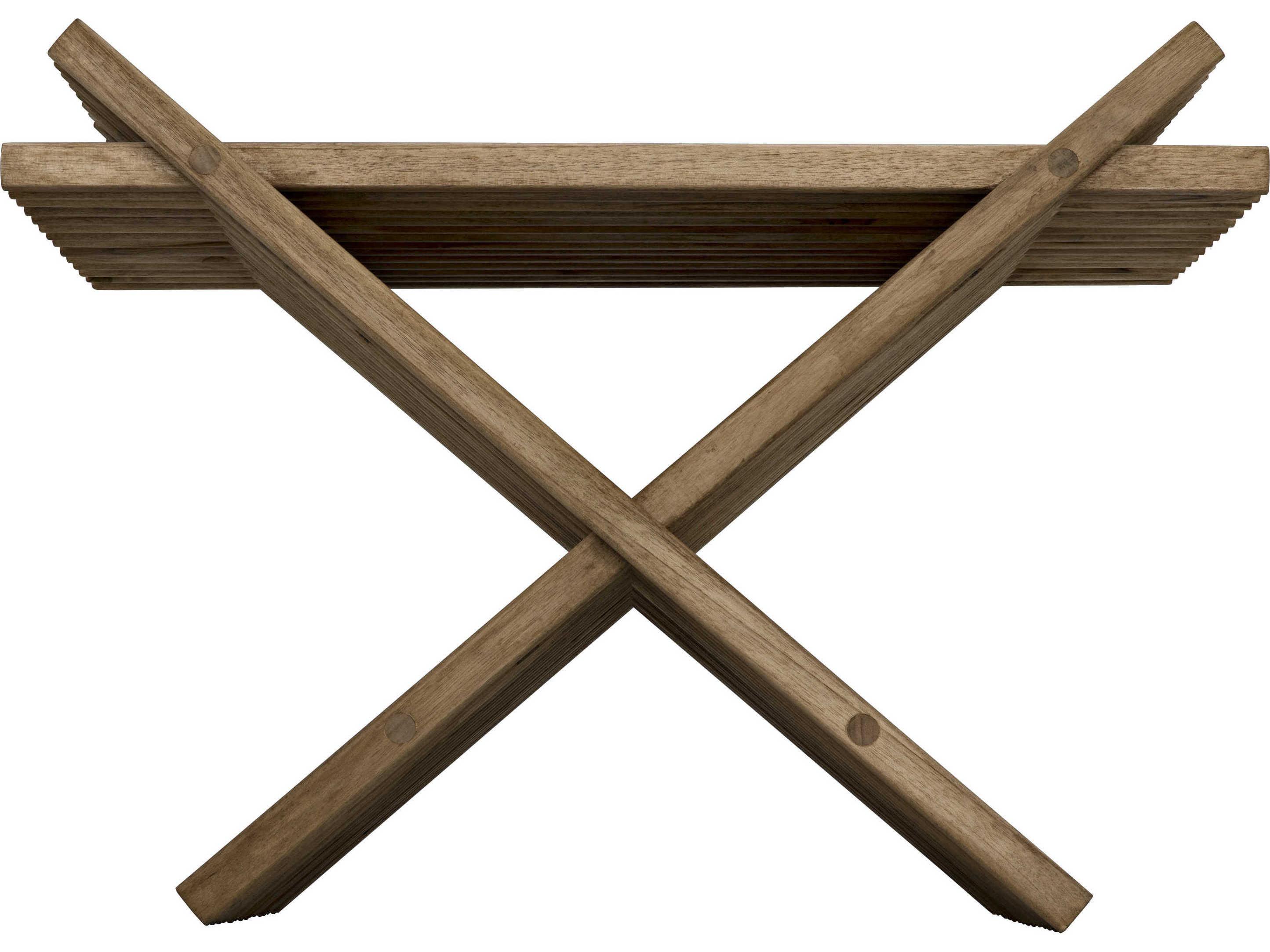 Noir Teak Brown Accent Stool