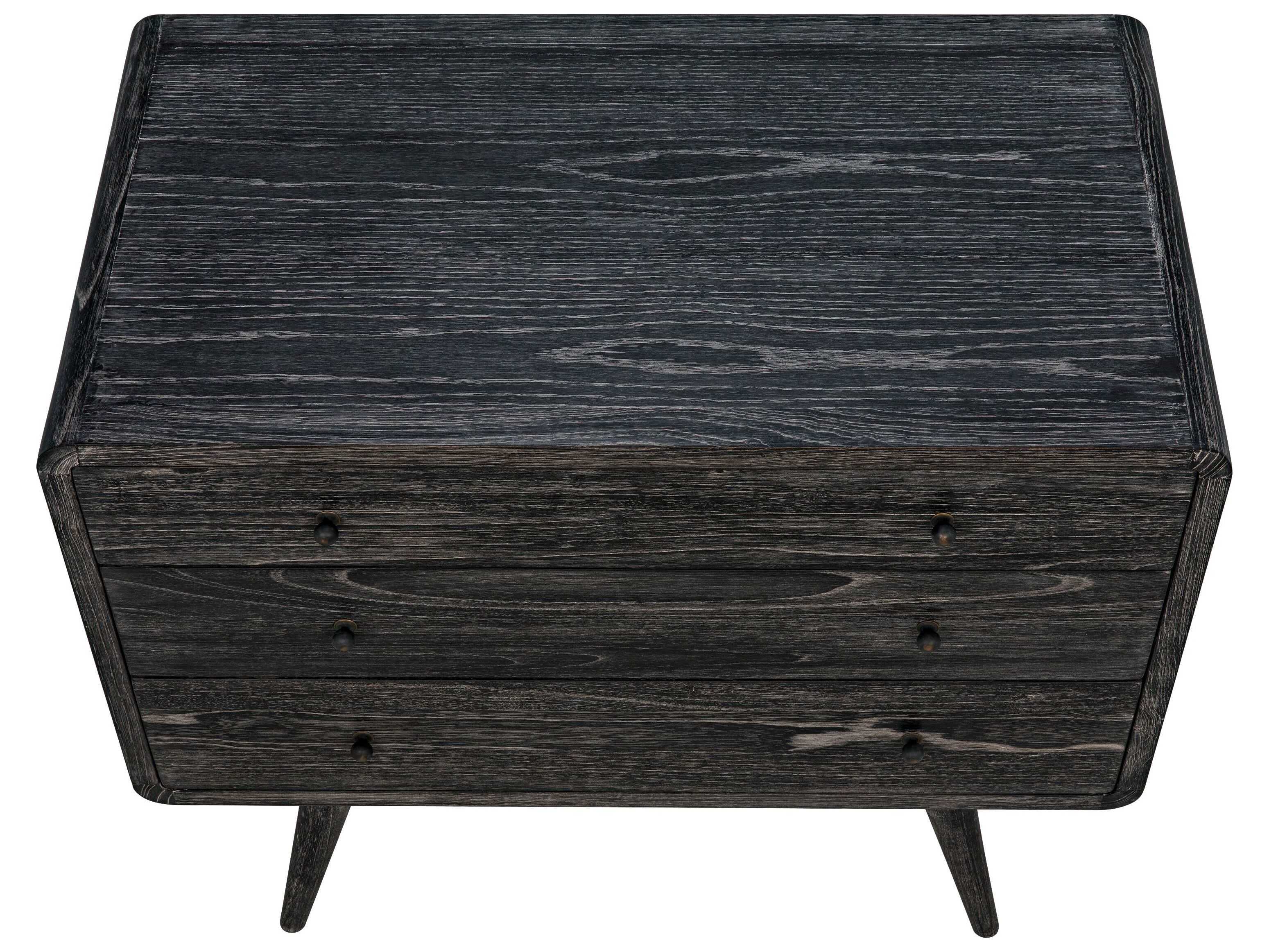 Noir Charcoal Black Sungkai Wood Accent Chest