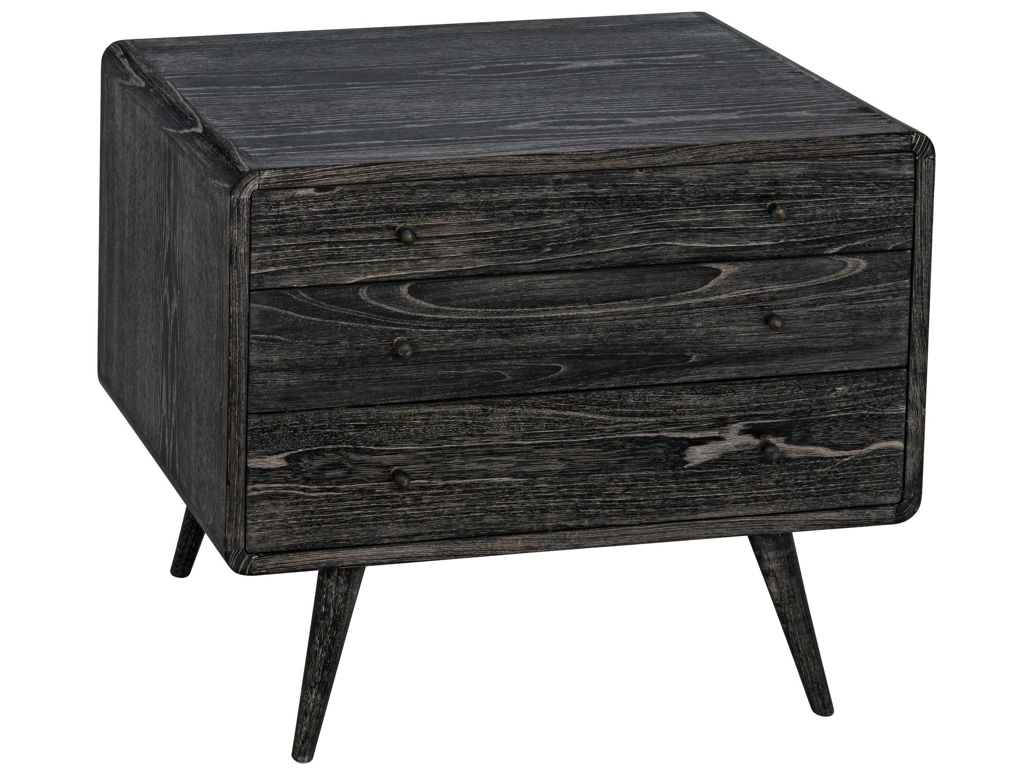 Noir Charcoal Black Sungkai Wood Accent Chest