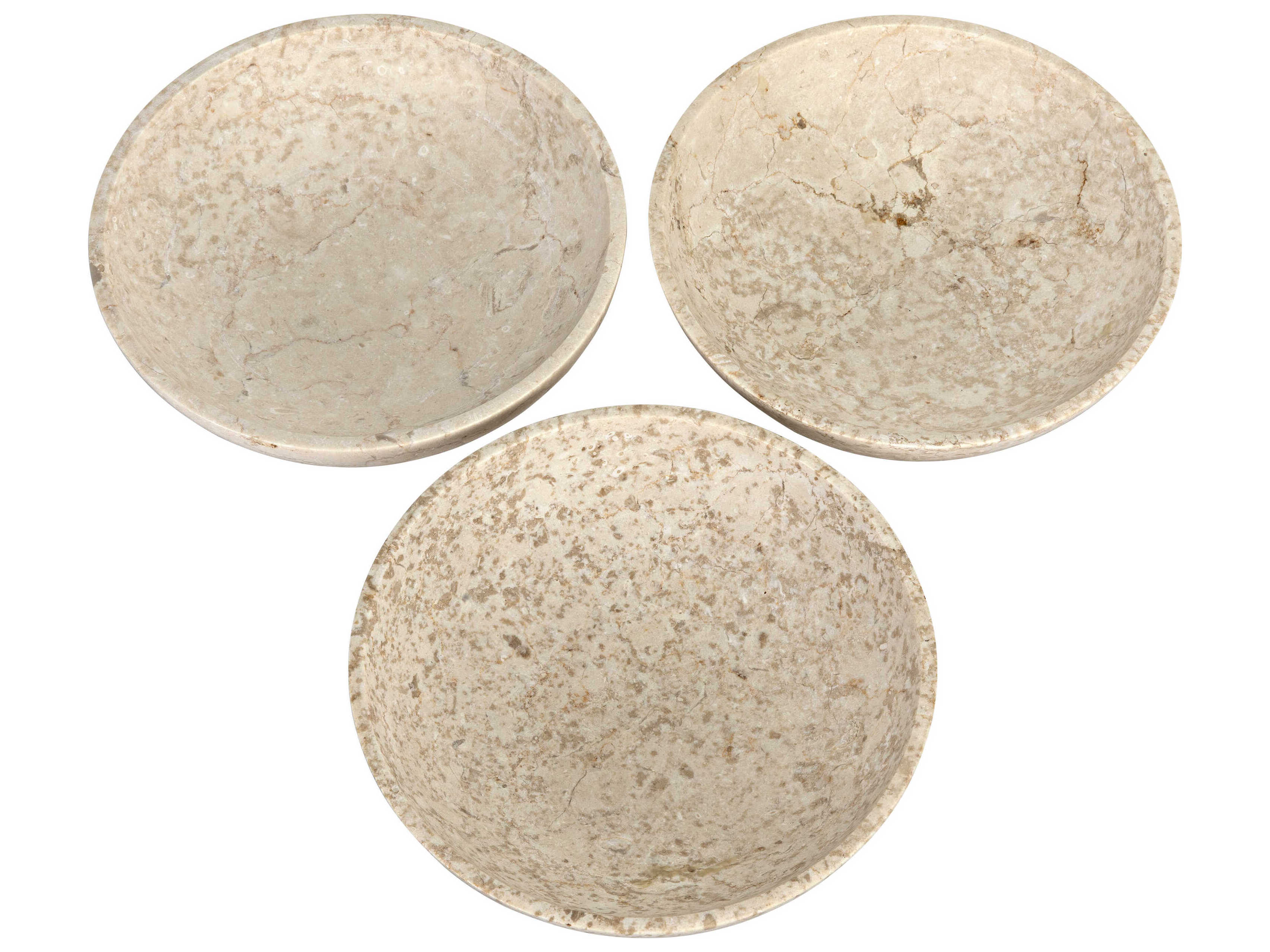 Noir White Marble Decorative Bowls Set of 3