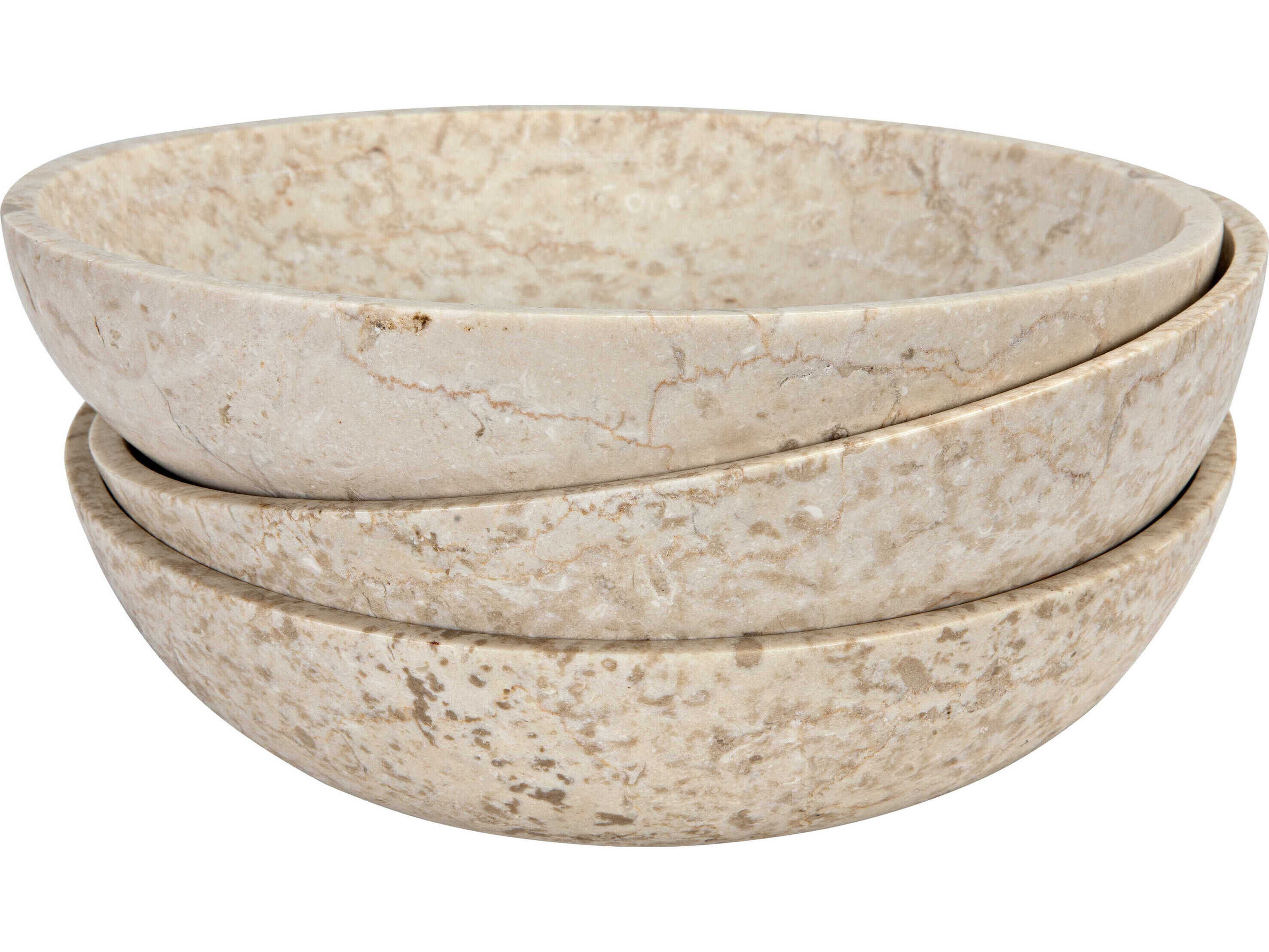 Noir White Marble Decorative Bowls Set of 3