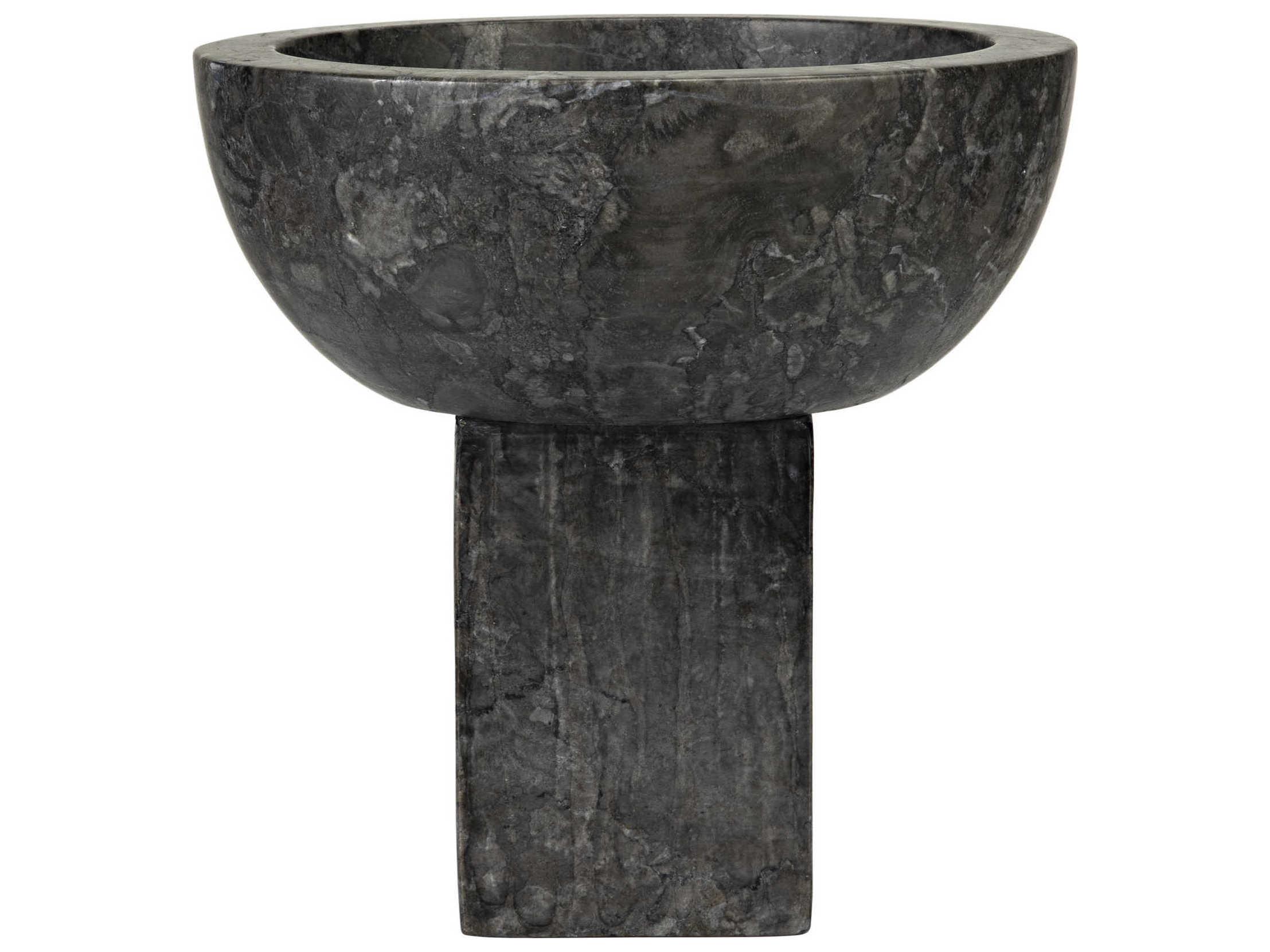 Noir Black Marble Zeta Decorative Bowl