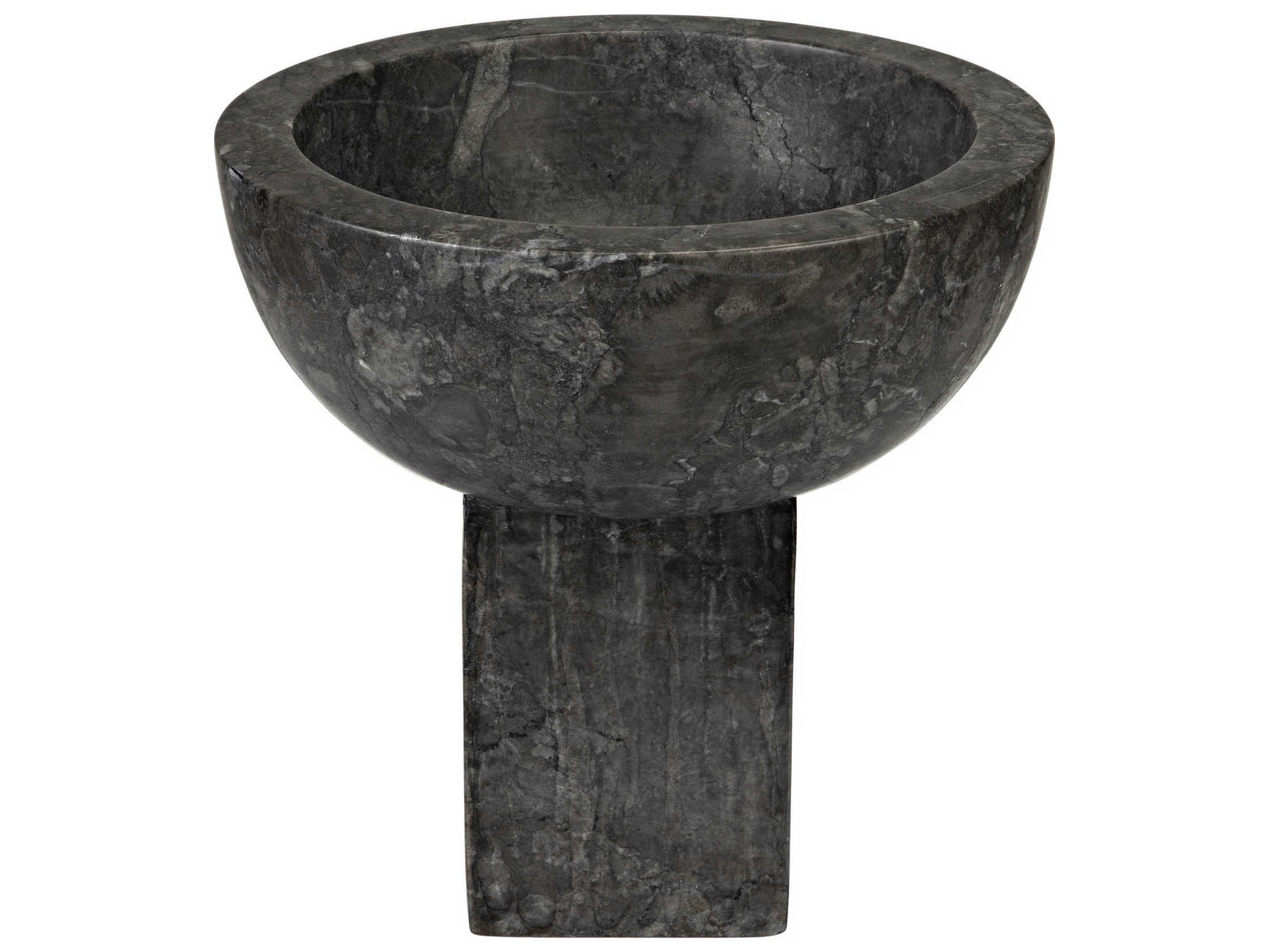 Noir Black Marble Zeta Decorative Bowl