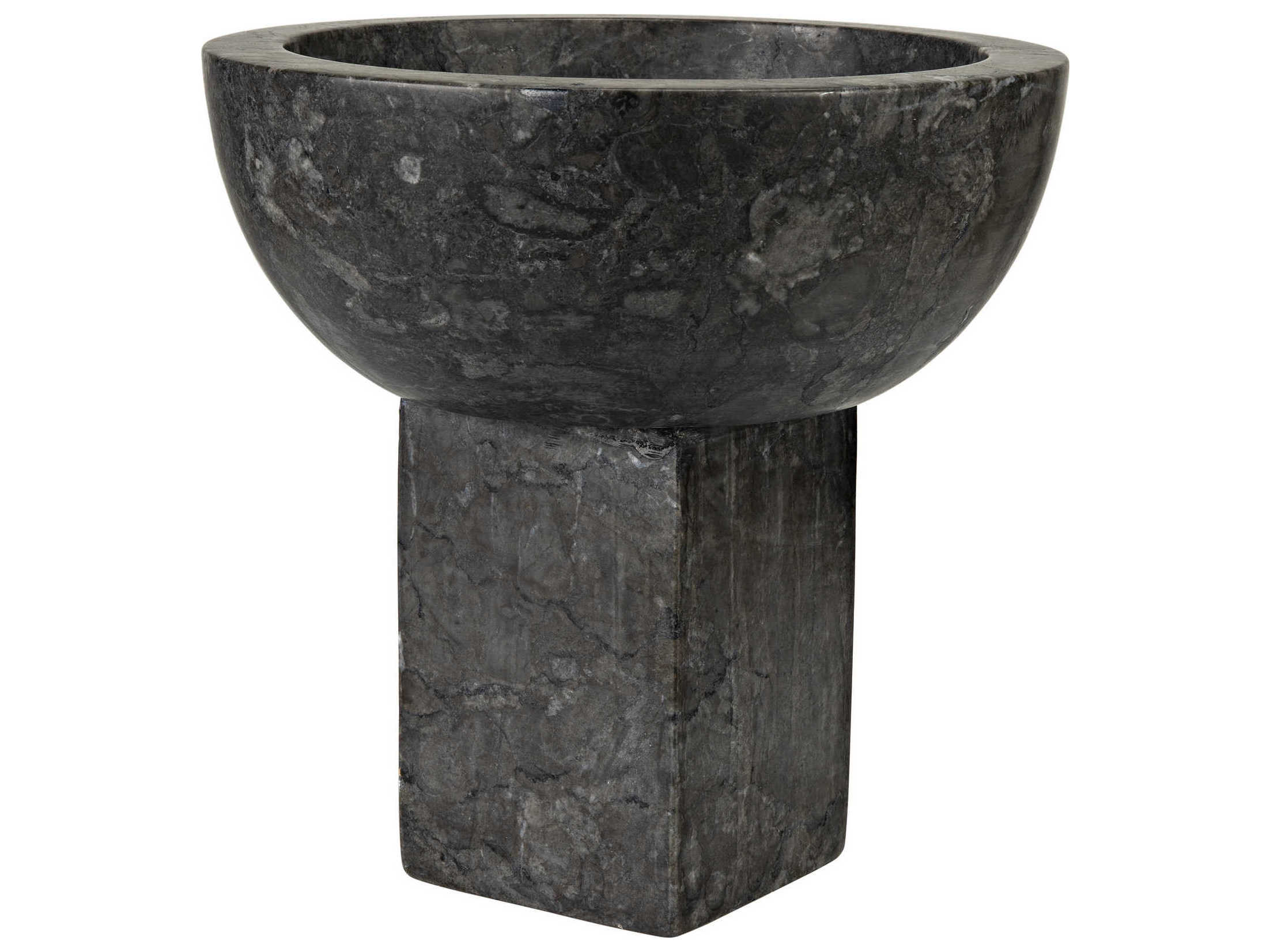 Noir Black Marble Zeta Decorative Bowl