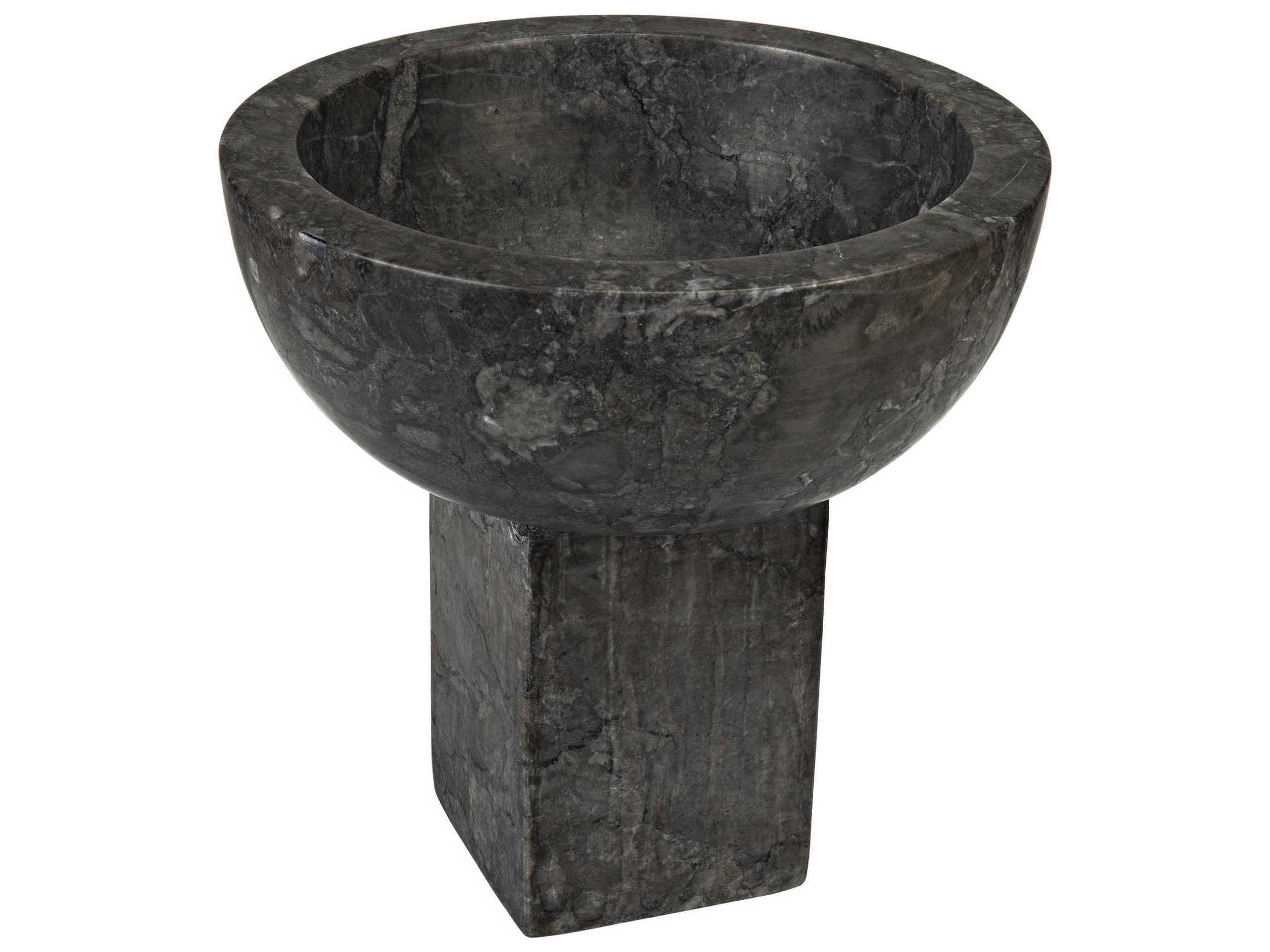 Noir Black Marble Zeta Decorative Bowl