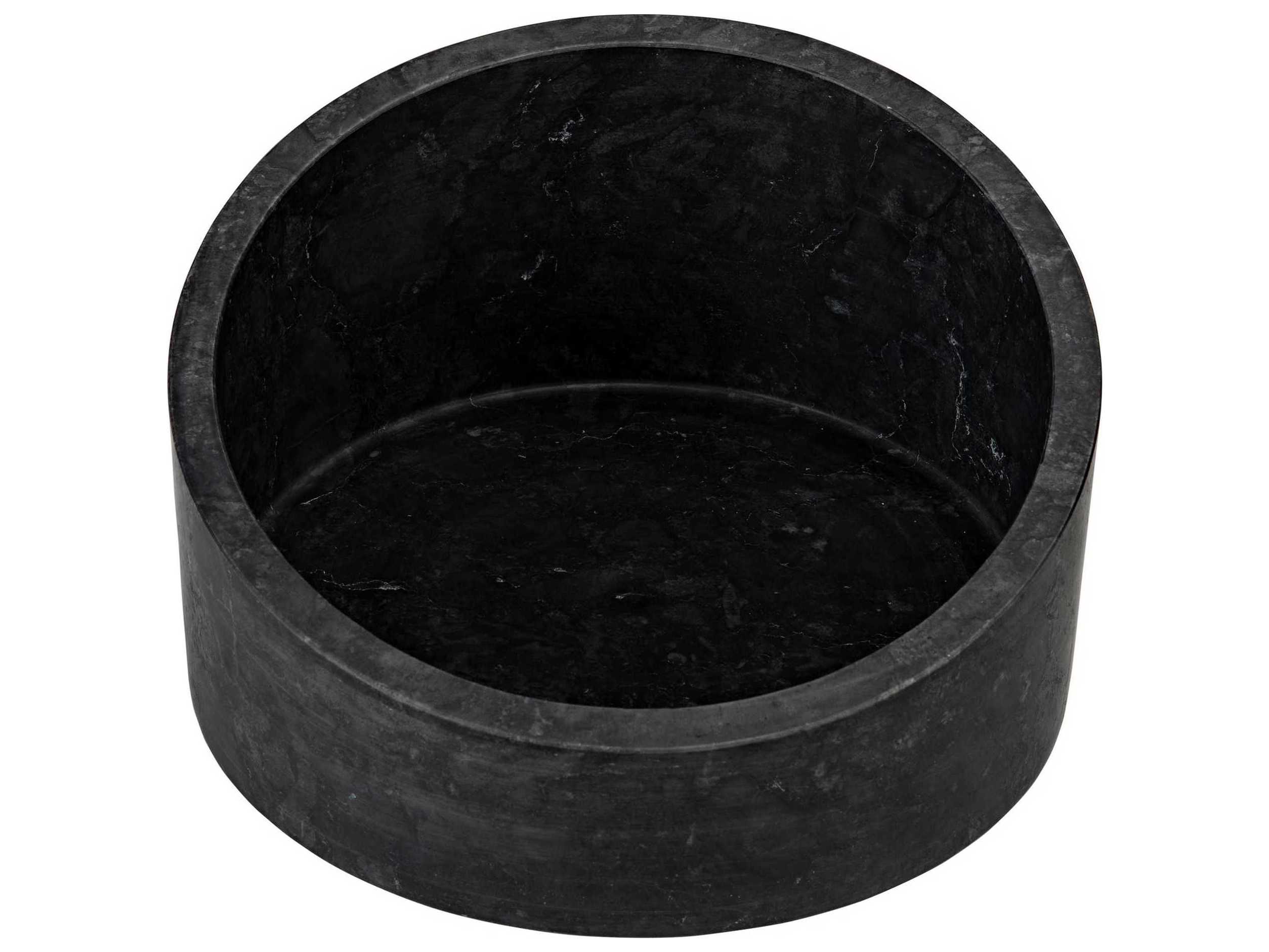 Noir Black Marble Marshall Decorative Bowl