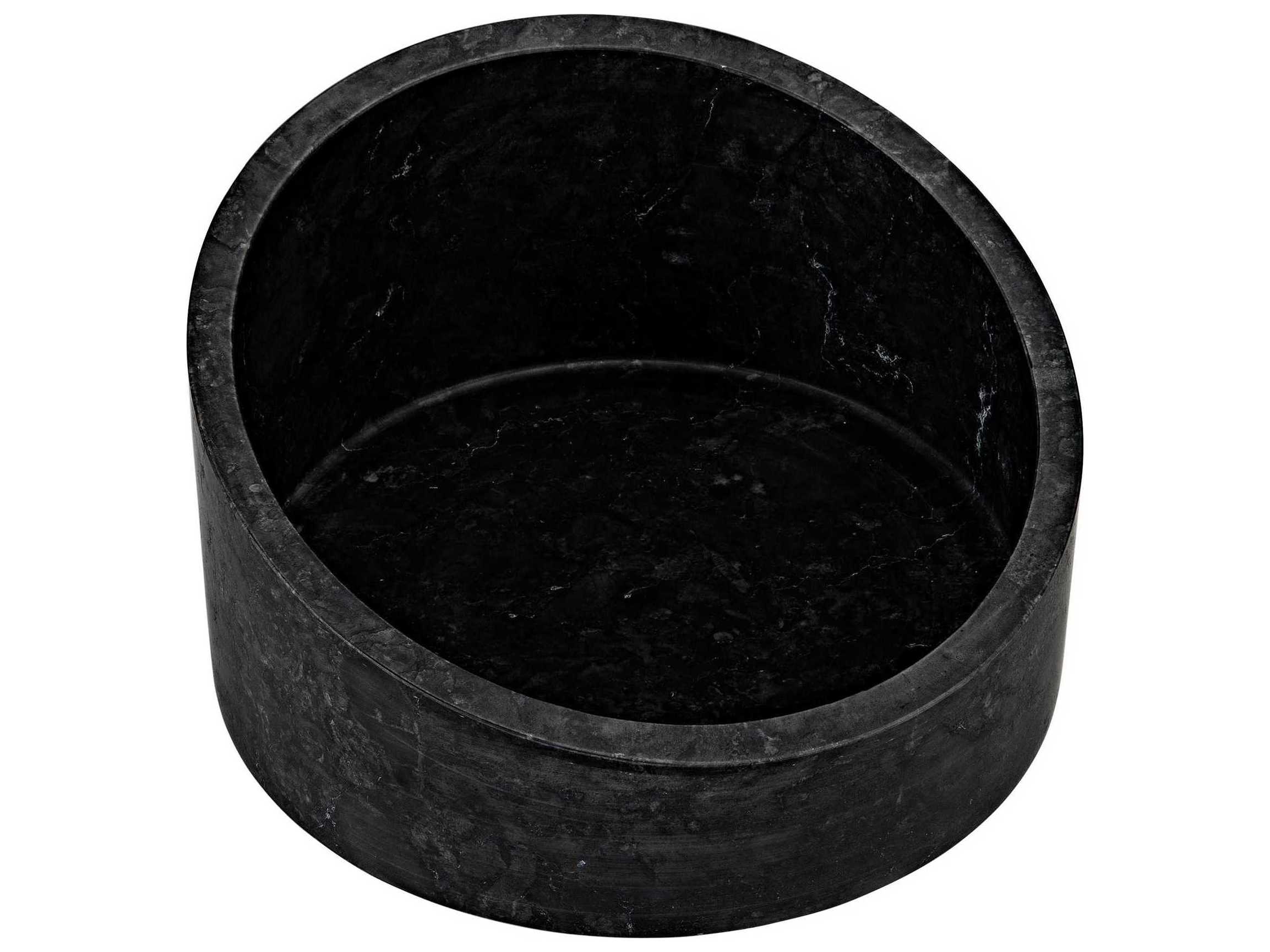 Noir Black Marble Marshall Decorative Bowl