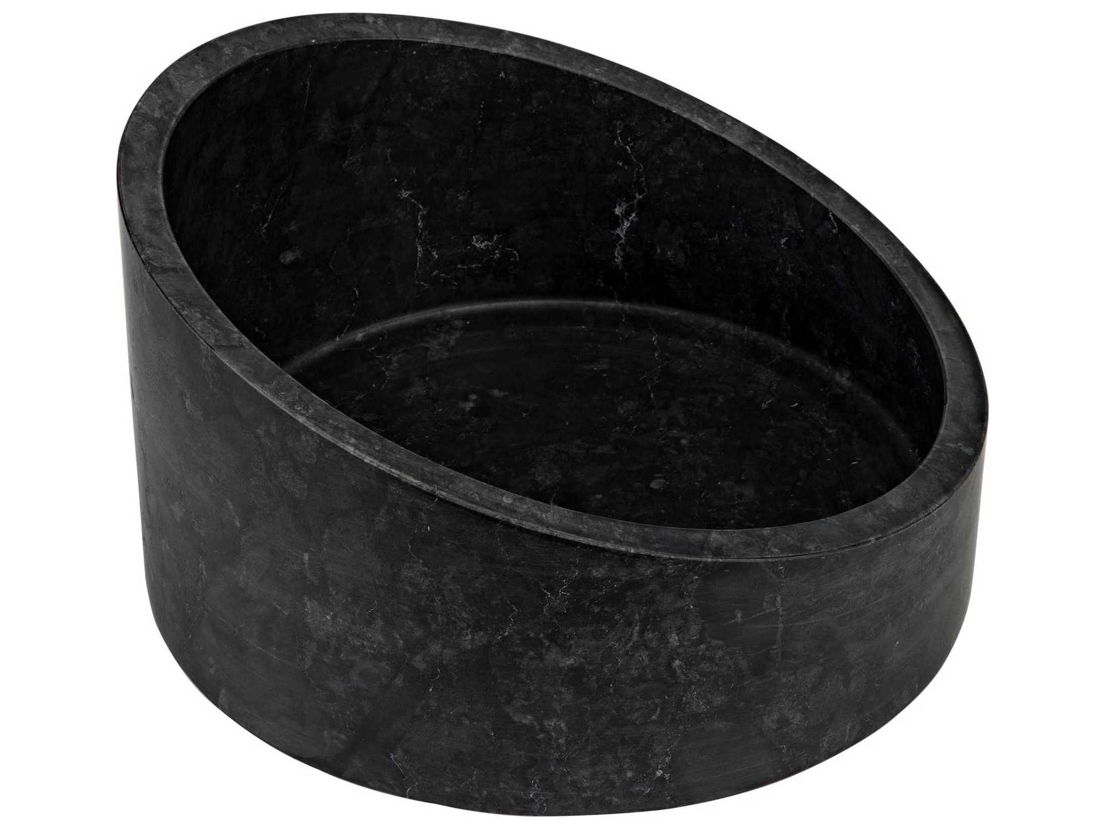 Noir Black Marble Marshall Decorative Bowl