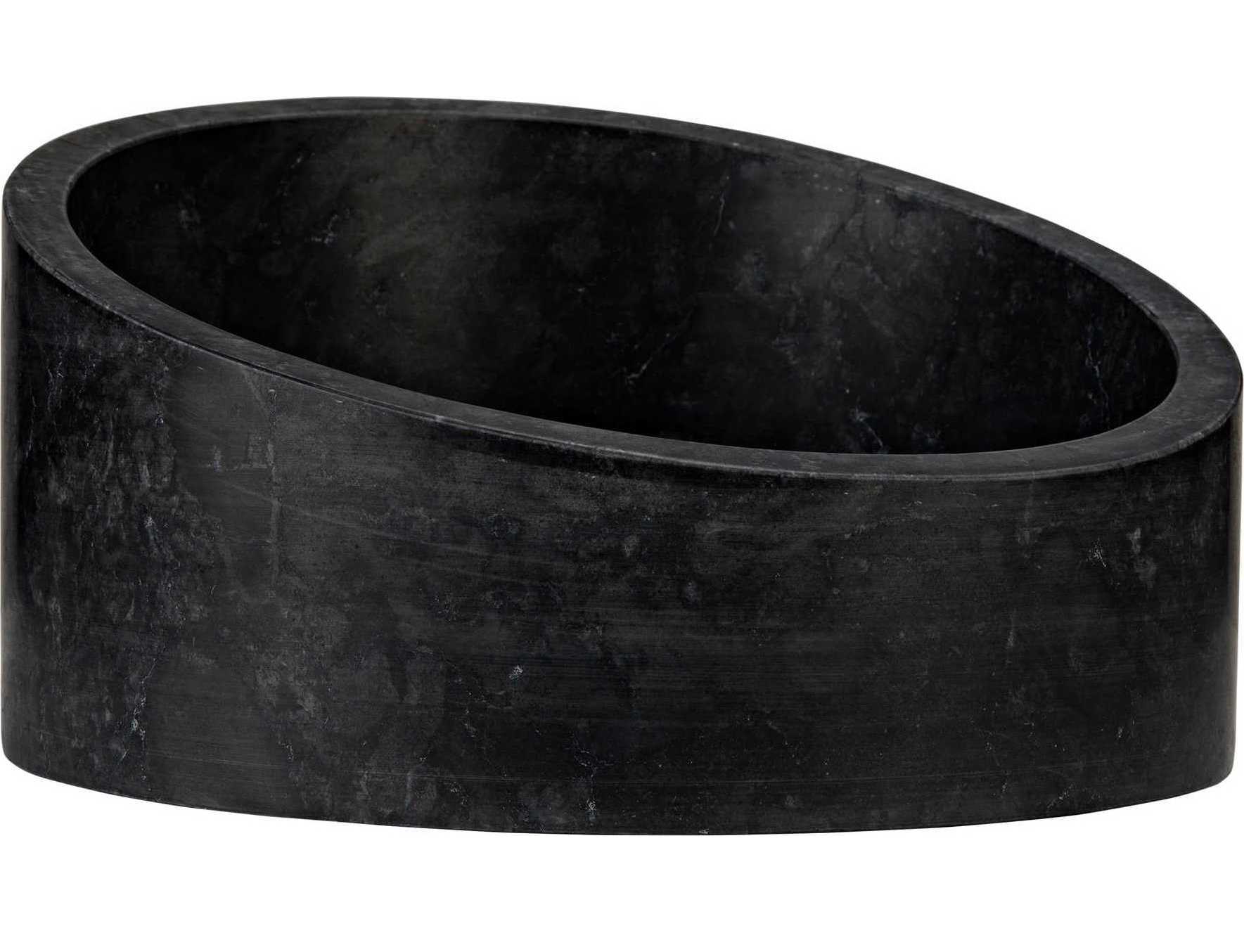 Noir Black Marble Marshall Decorative Bowl
