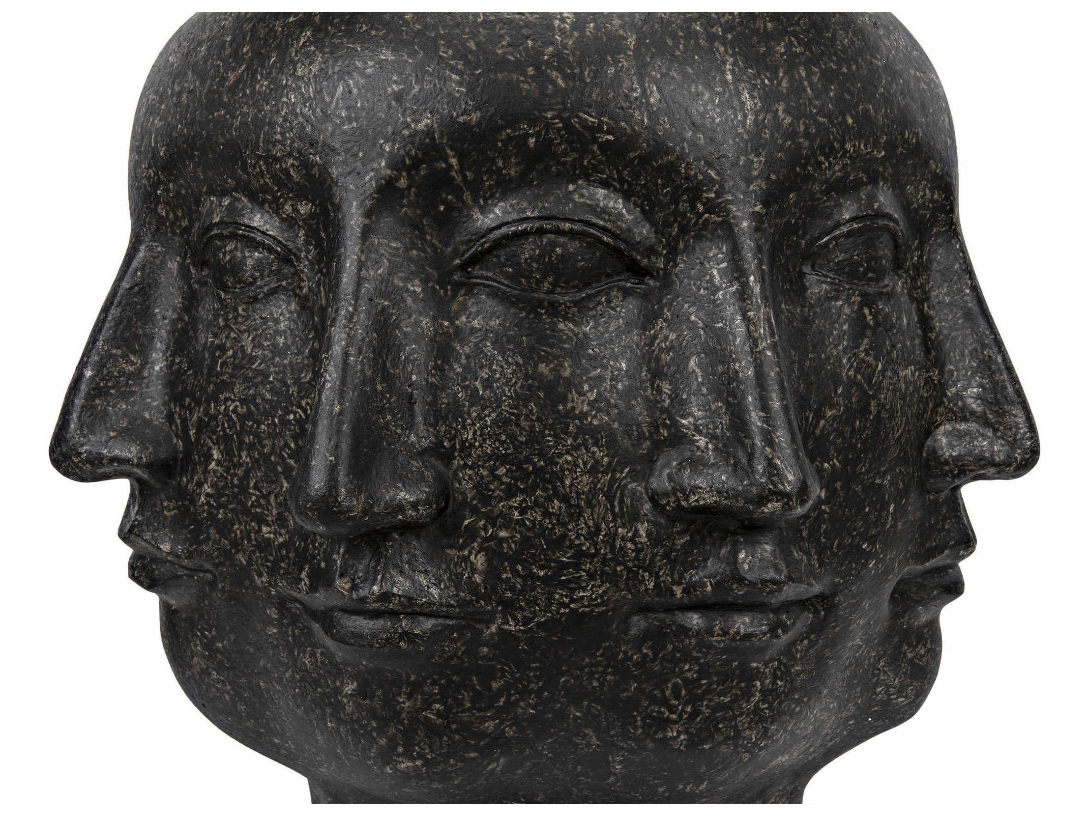 Noir Black Fiber Cement Accent Stool