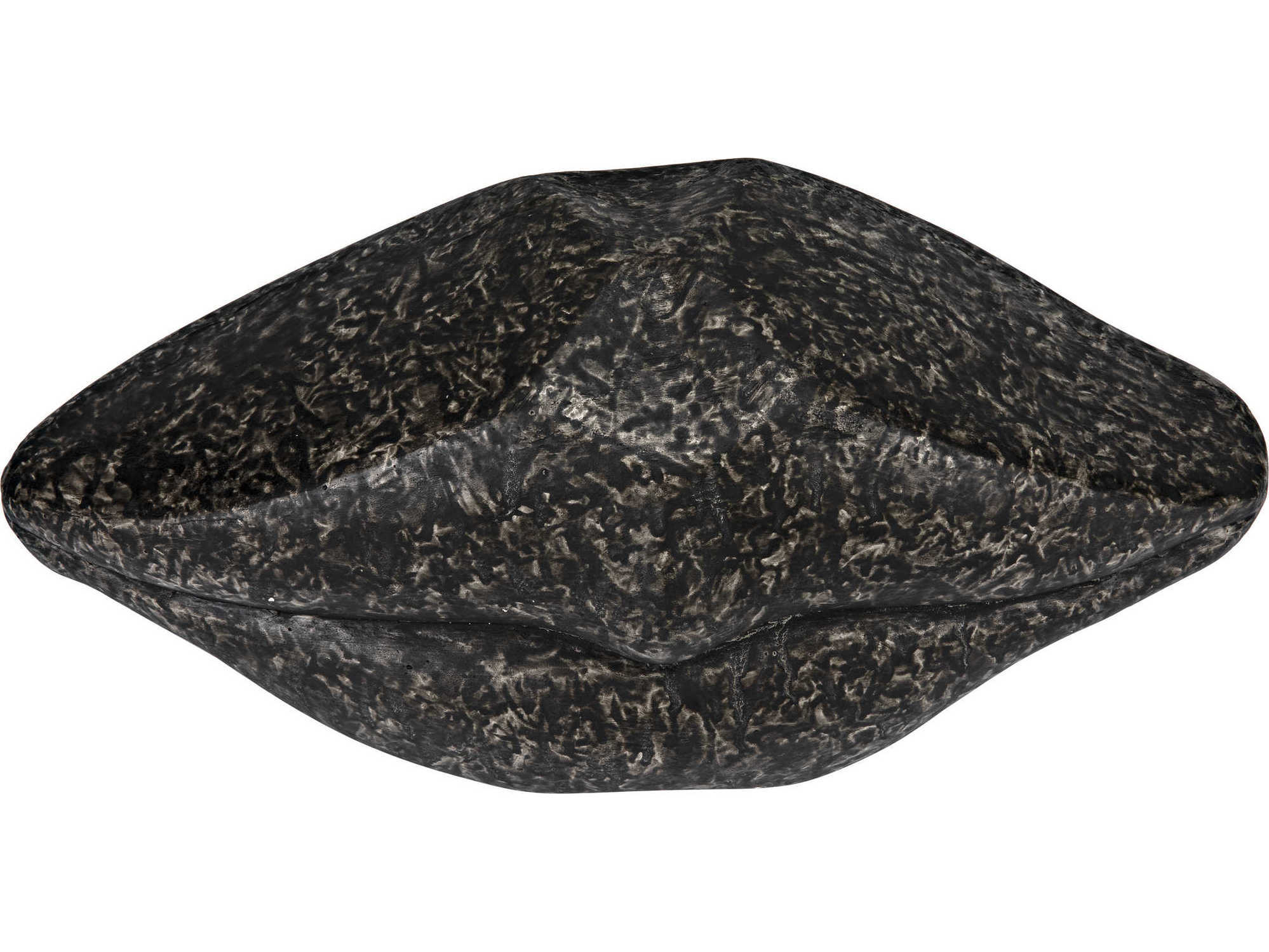 Noir Black Fiber Cement Lips Sculpture