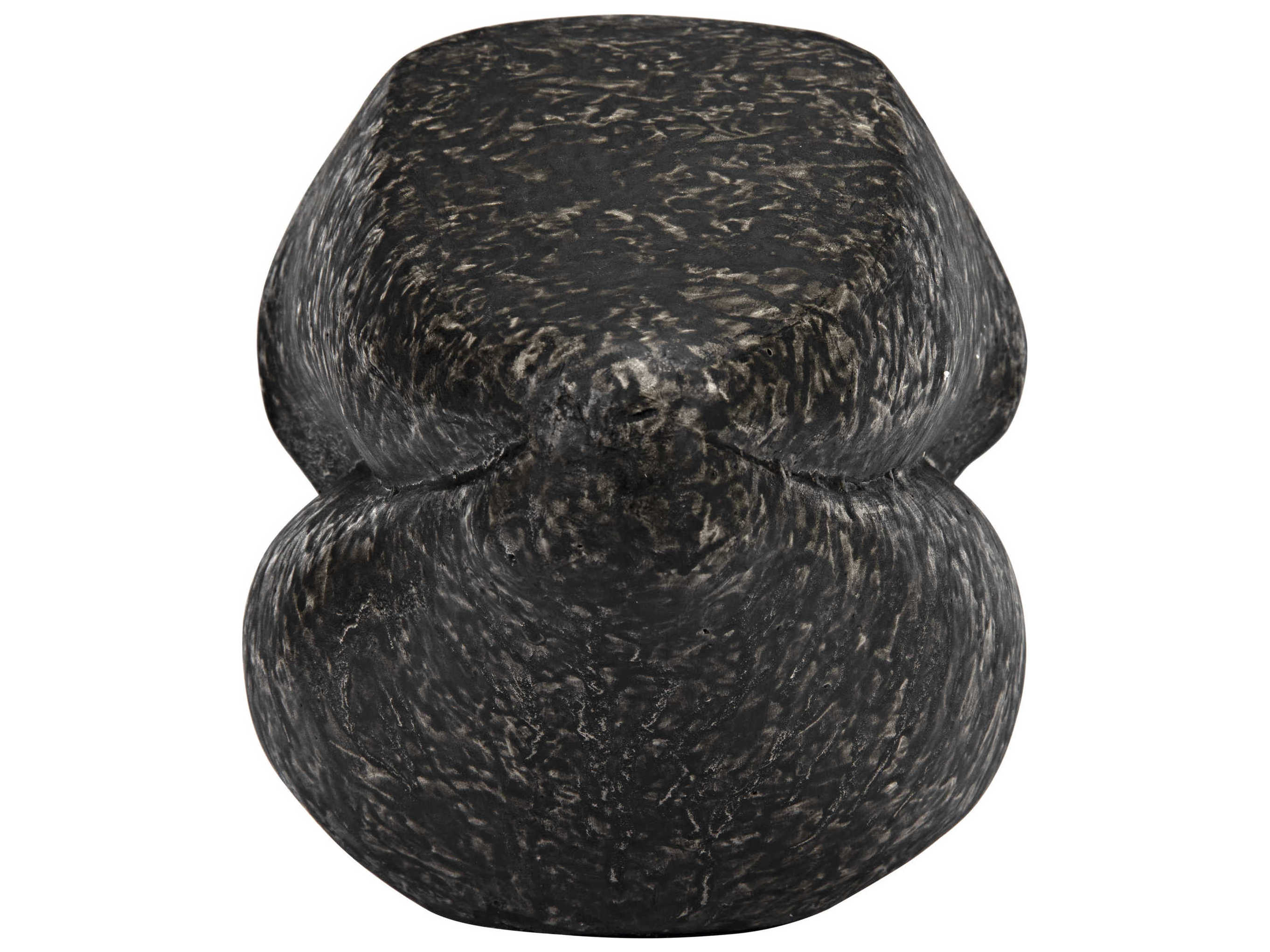 Noir Black Fiber Cement Lips Sculpture