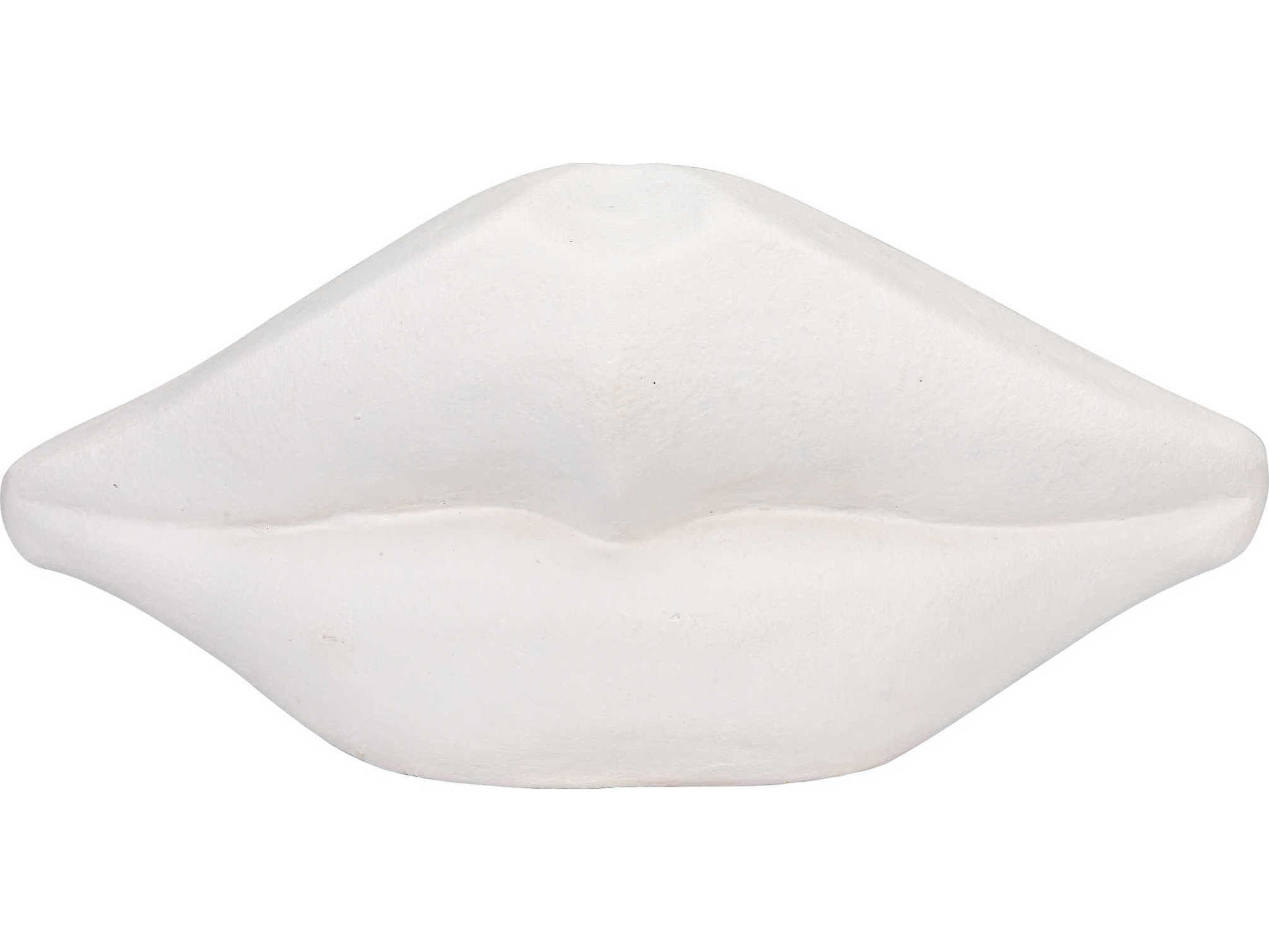 Noir White Fiber Cement Lips Sculpture