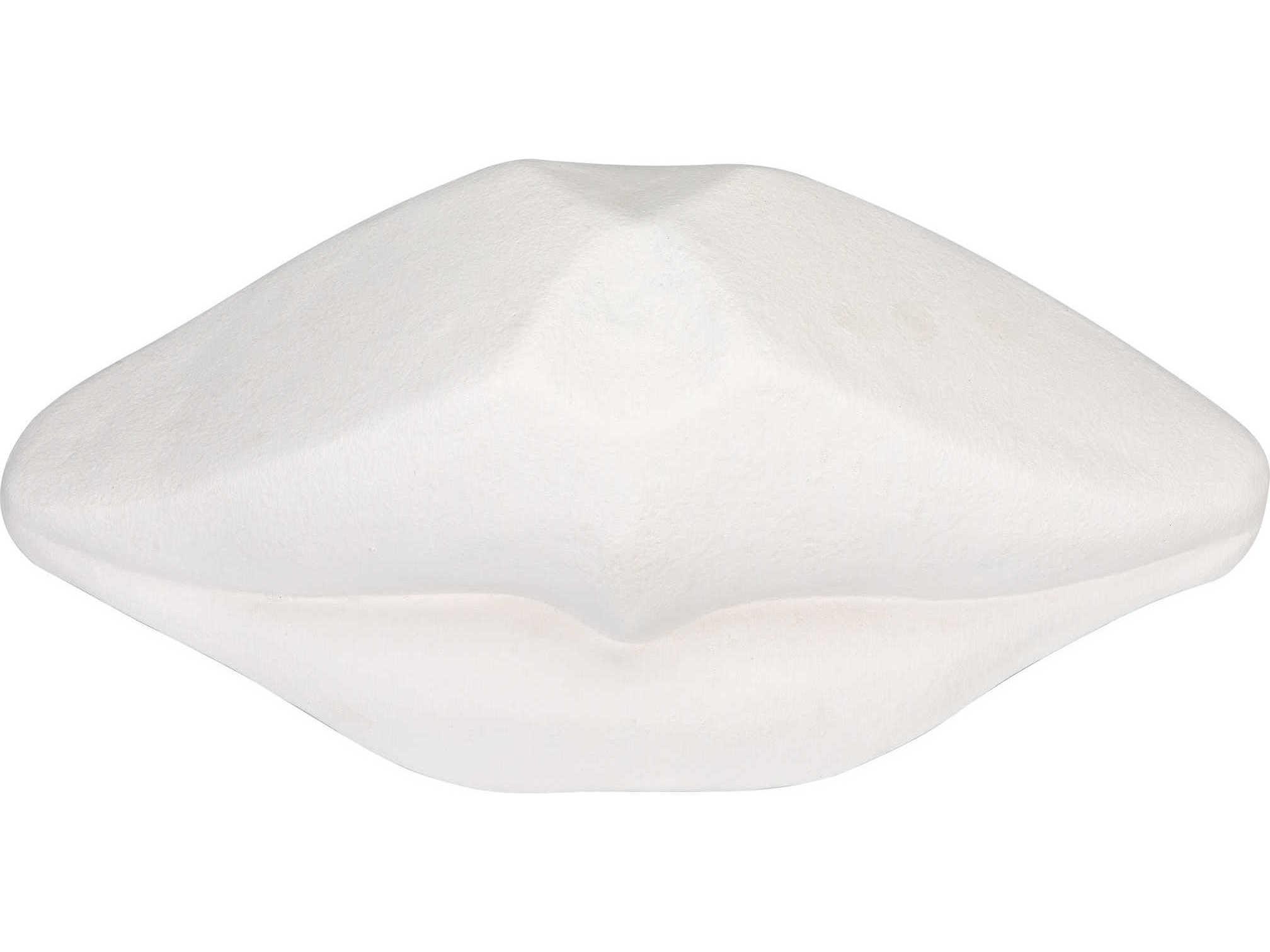 Noir White Fiber Cement Lips Sculpture