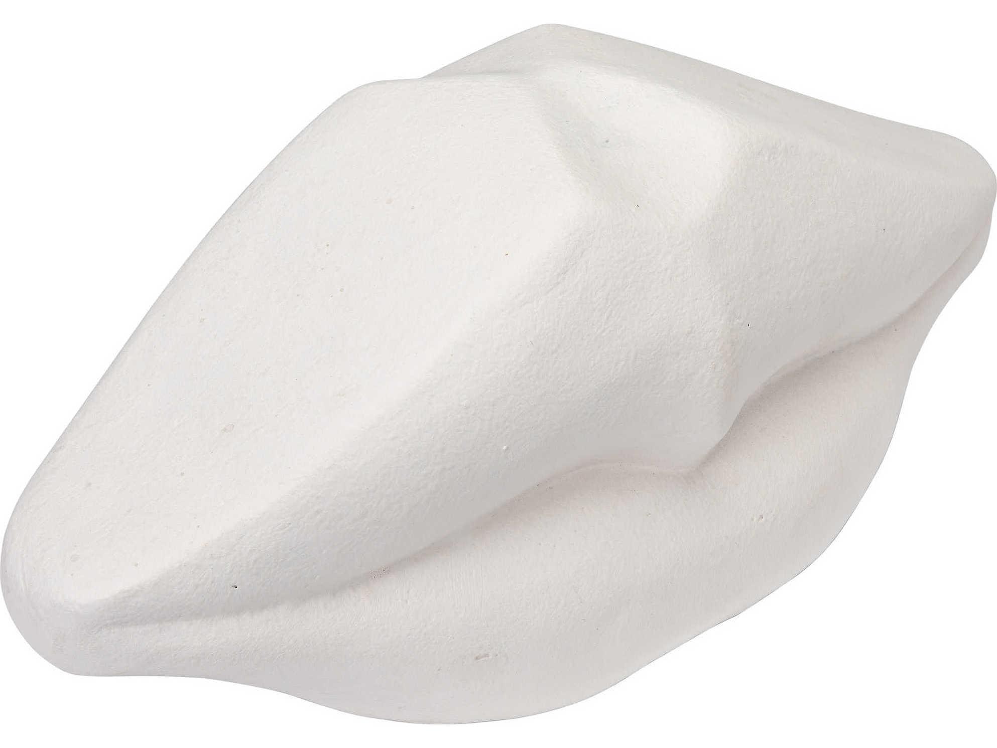 Noir White Fiber Cement Lips Sculpture