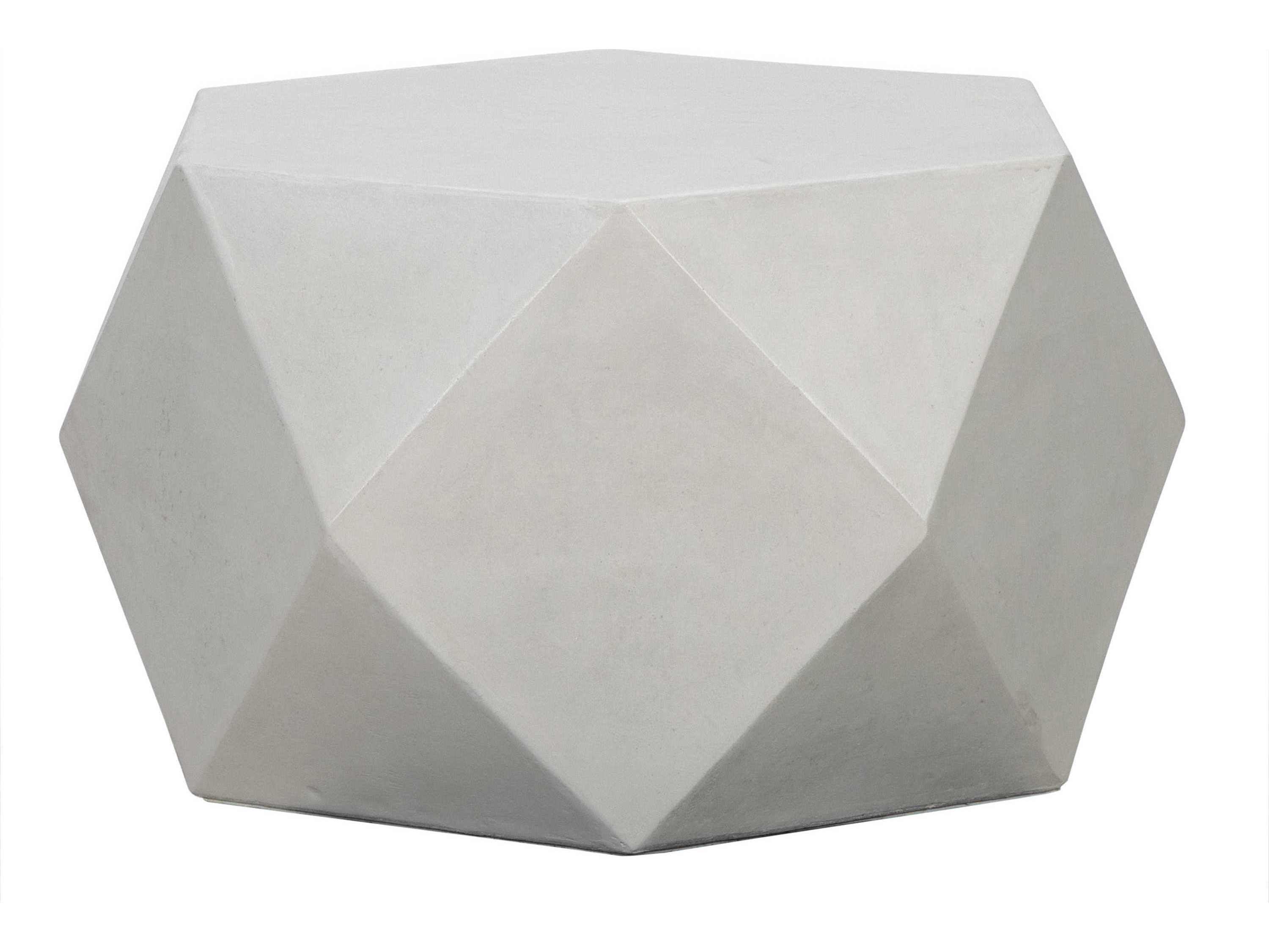 Noir Scarpa Hexagon Cement White Coffee Table