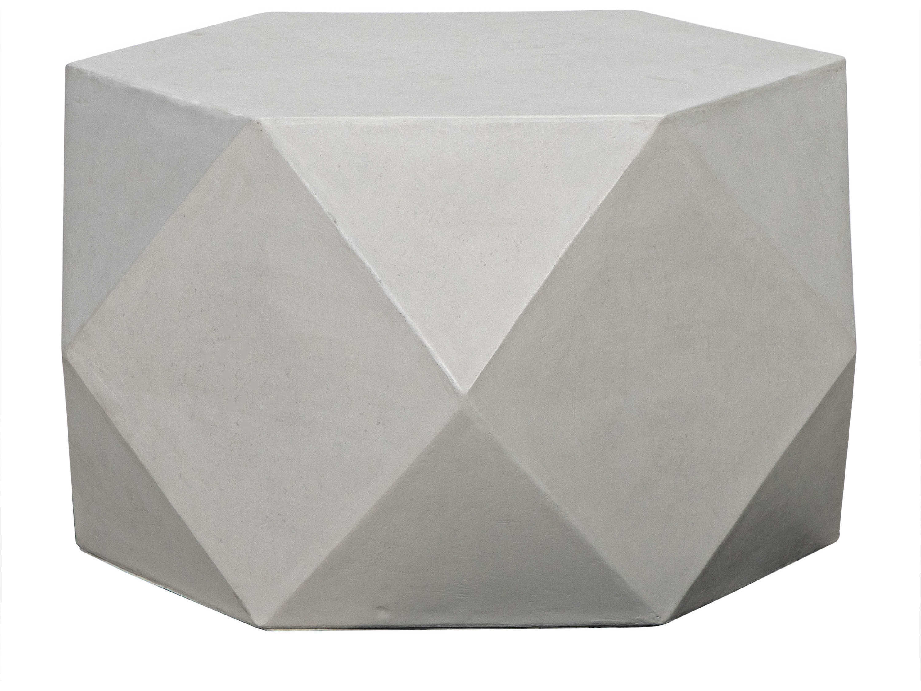 Noir Scarpa Hexagon Cement White Coffee Table