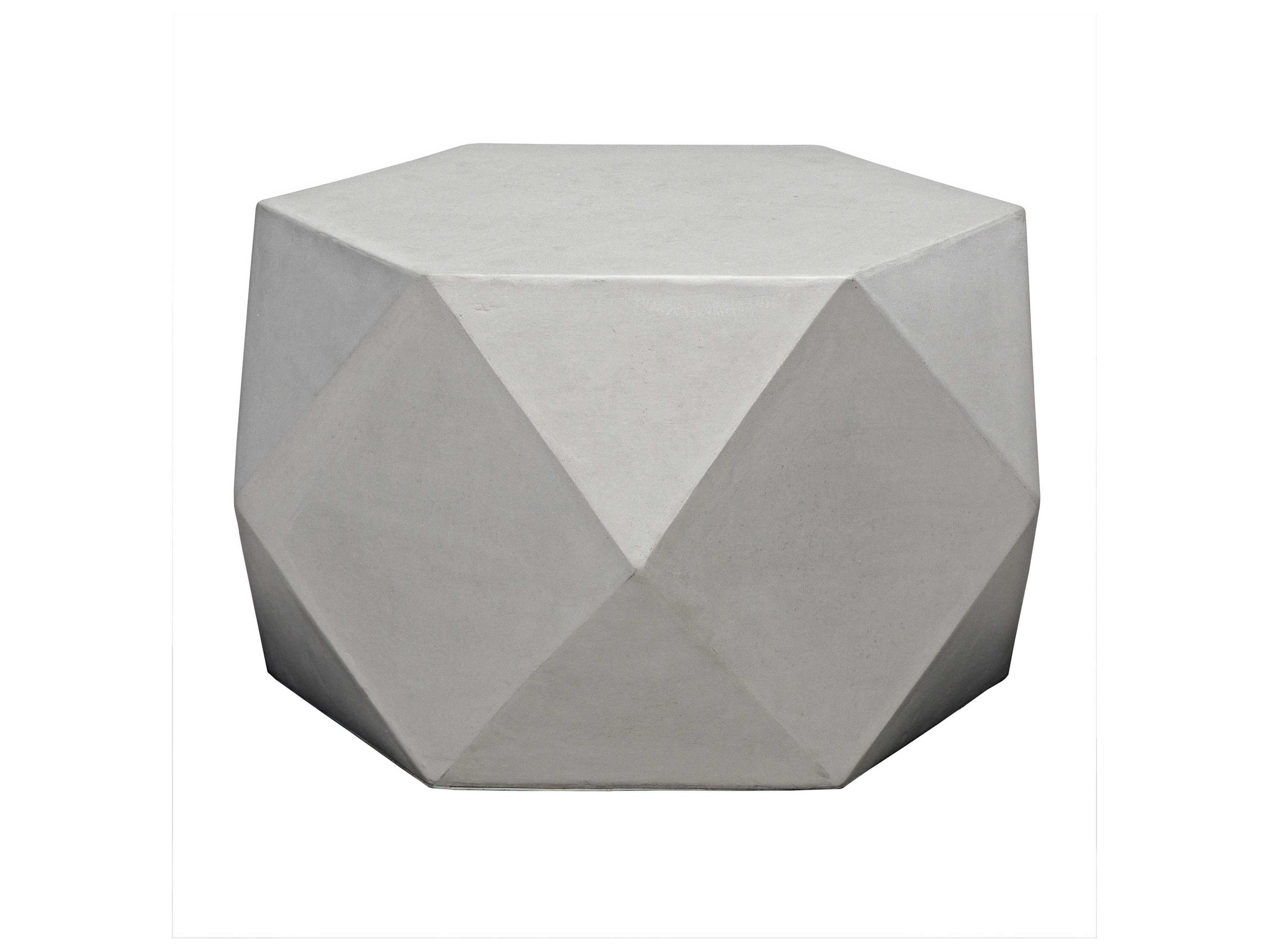 Noir Scarpa Hexagon Cement White Coffee Table