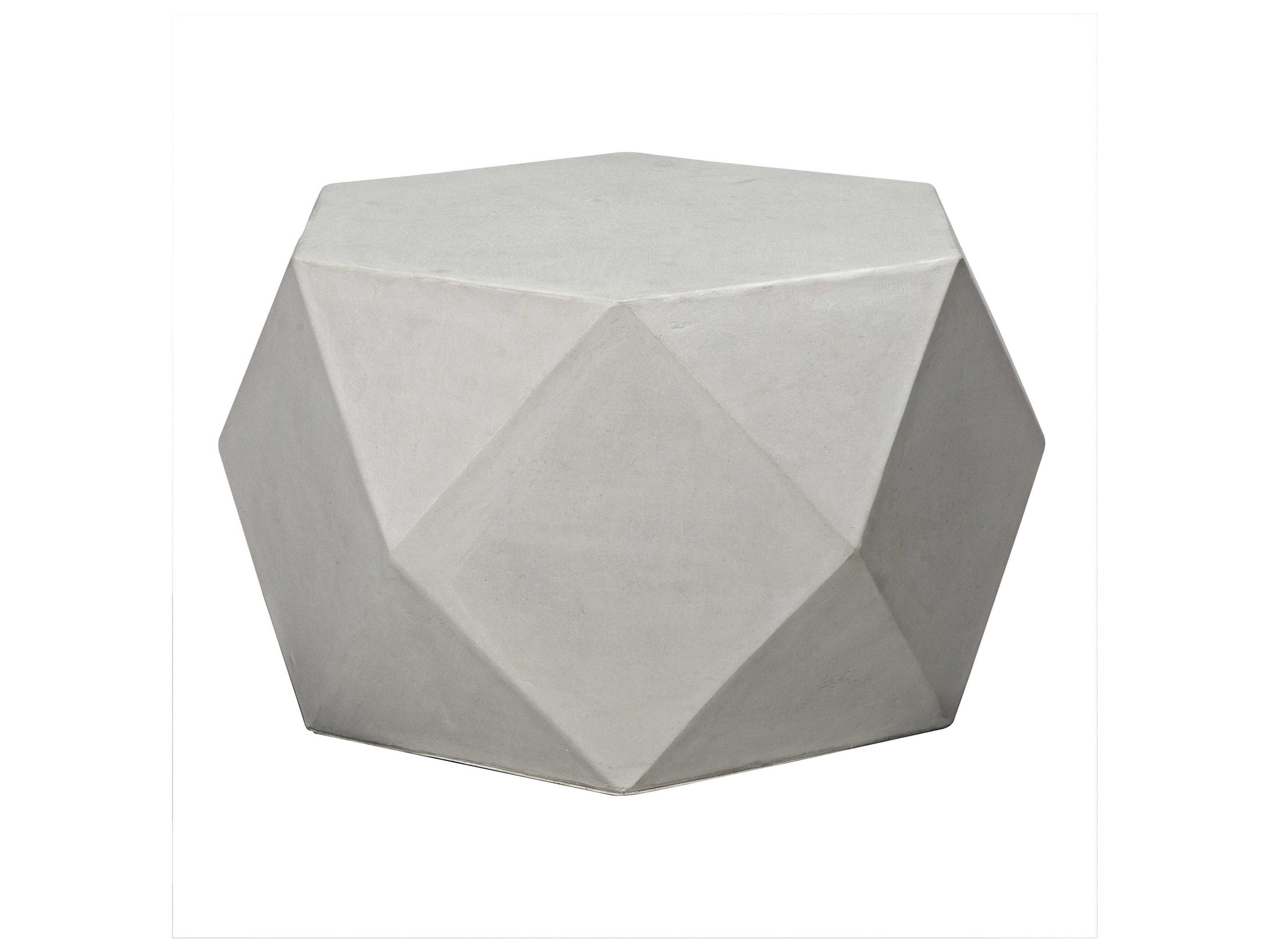 Noir Scarpa Hexagon Cement White Coffee Table
