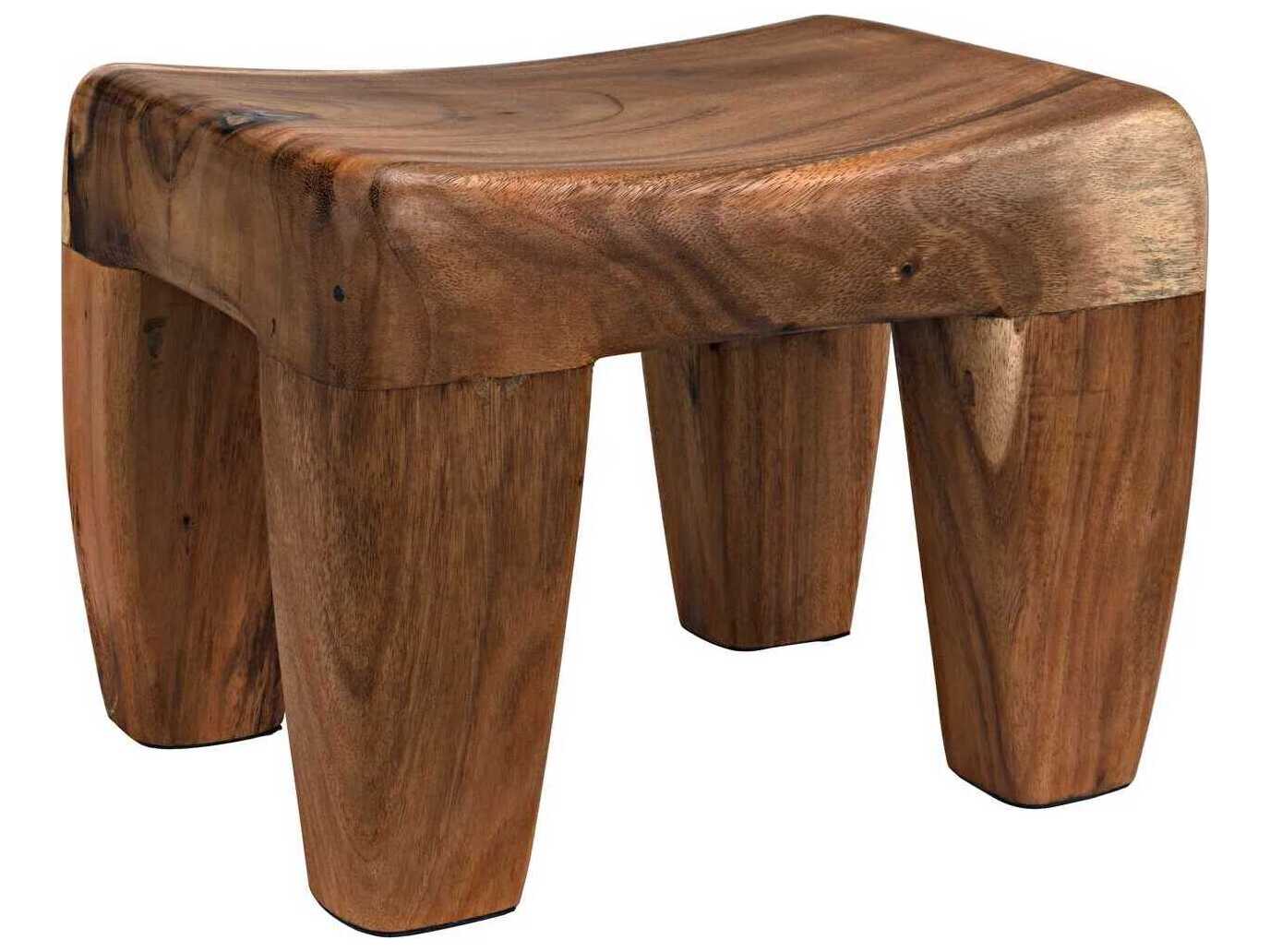 Noir Clear Coat Semi Gloss Brown Accent Stool