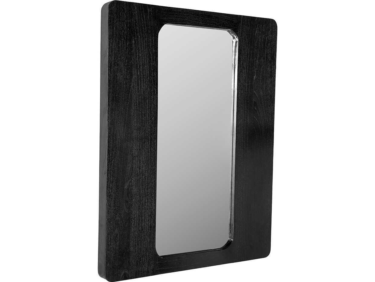 Noir Franklin Charcoal Black Wall Mirror Rectangular