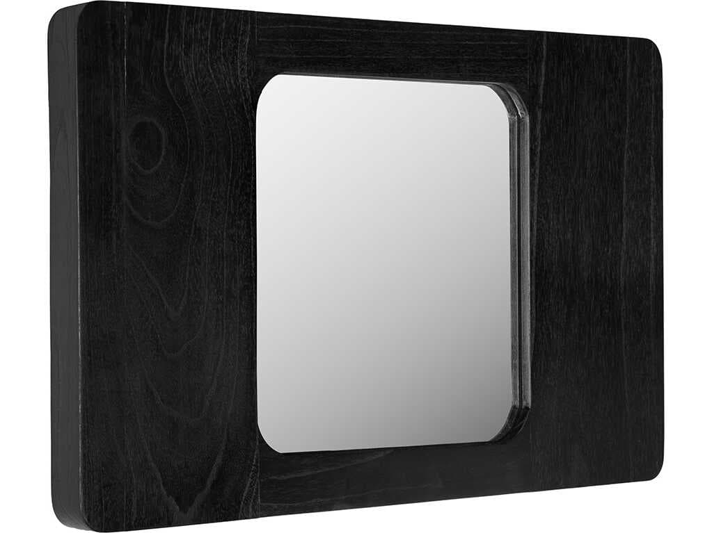 Noir Franklin Charcoal Black Wall Mirror Rectangular