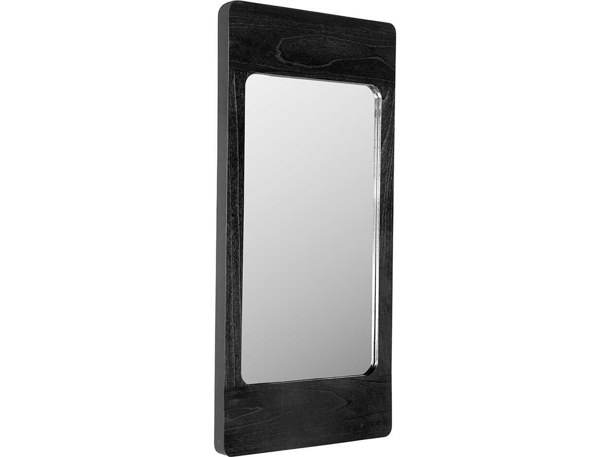 Noir Franklin Charcoal Black Wall Mirror Rectangular