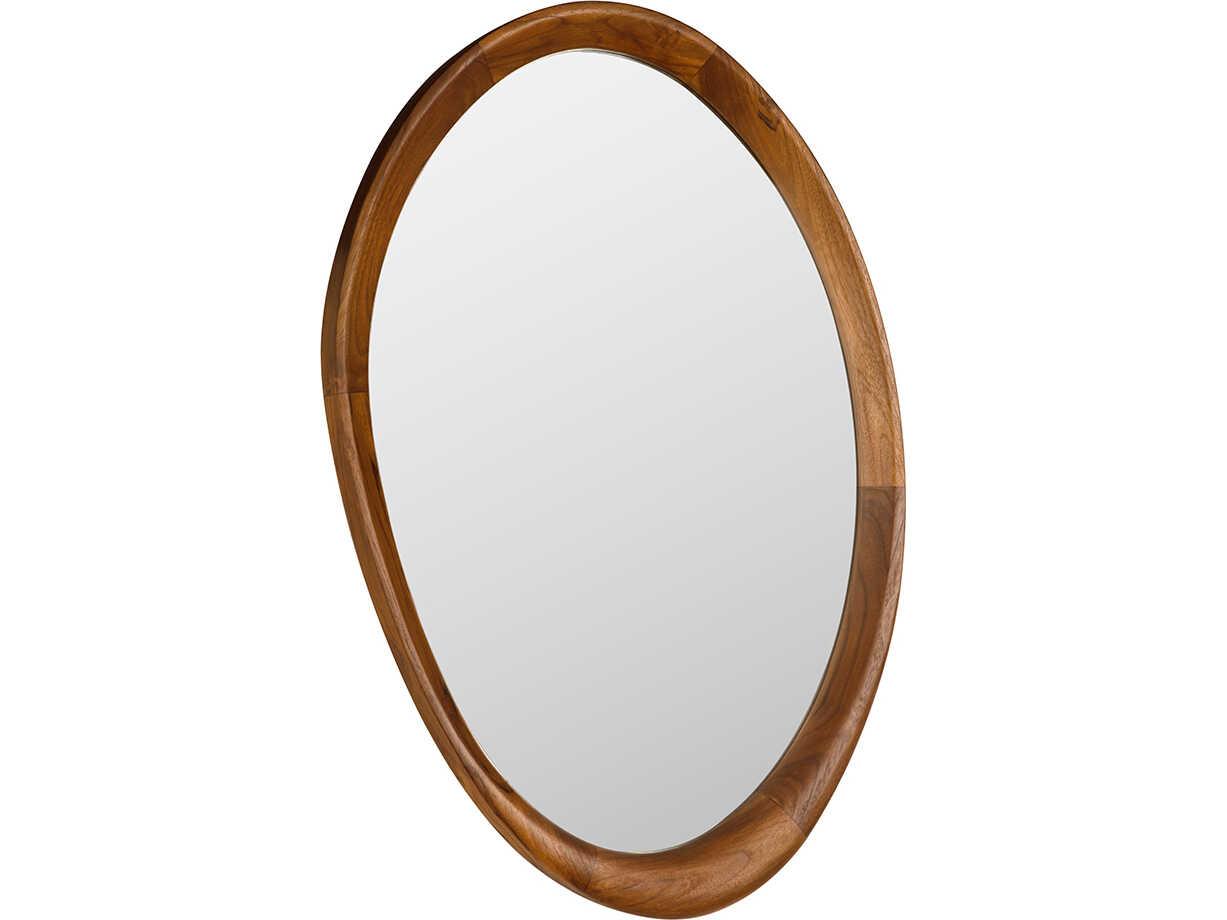 Noir Chloe Clear Coat Flat Wall Mirror Oval