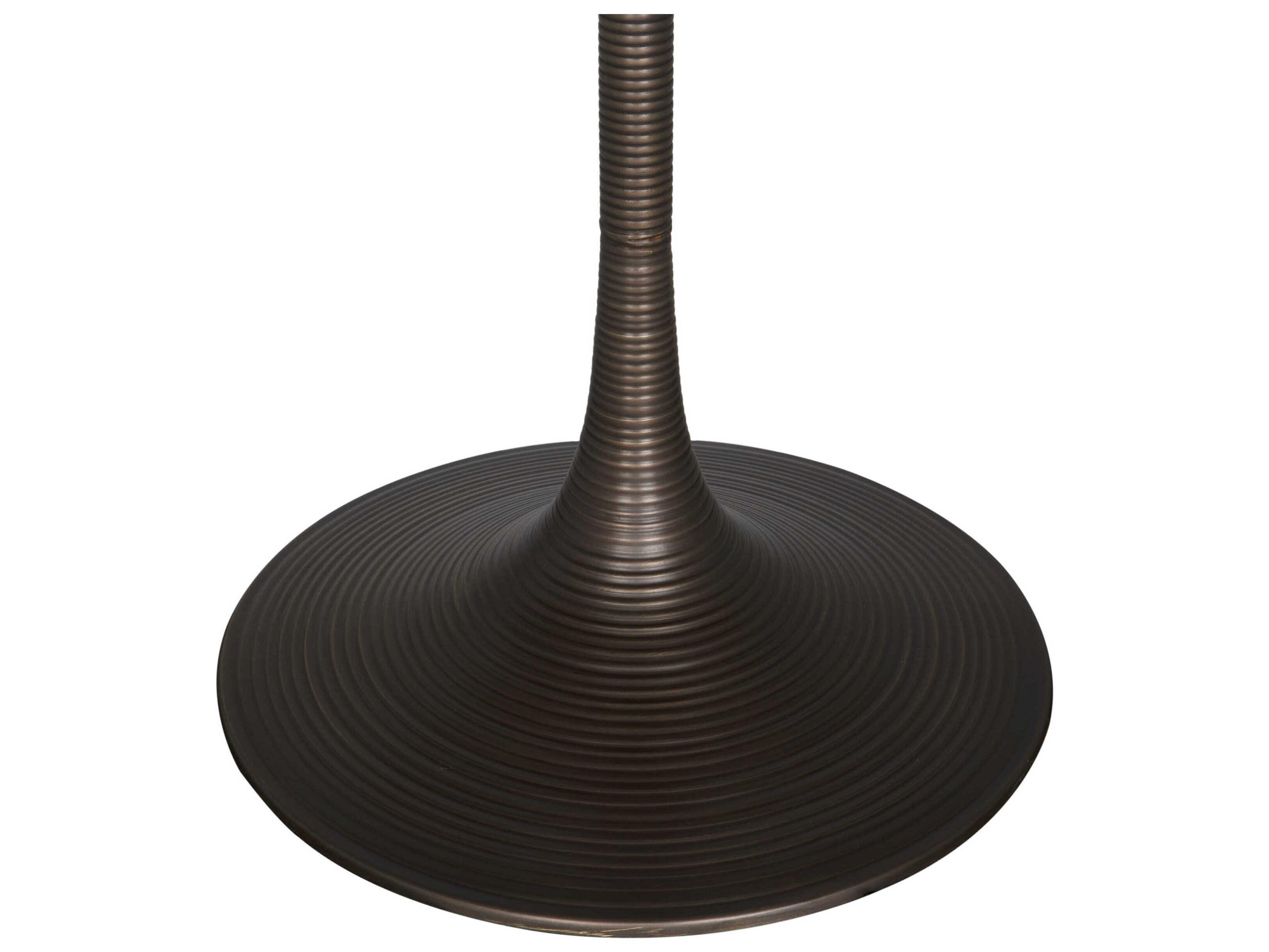 Noir Joni Aged Brass Round Marble Bar Table