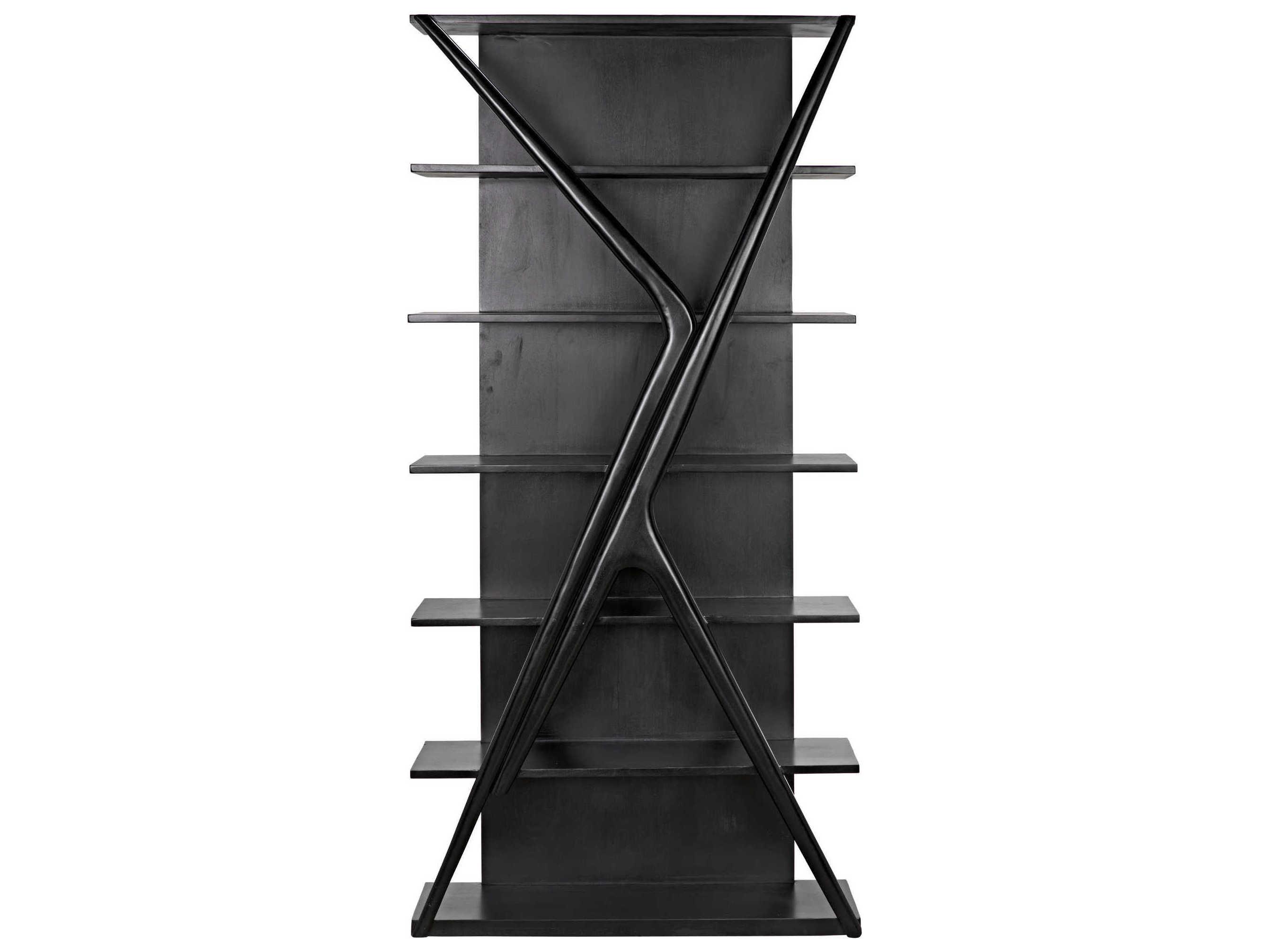 Noir Hand Rubbed Black Bookcase