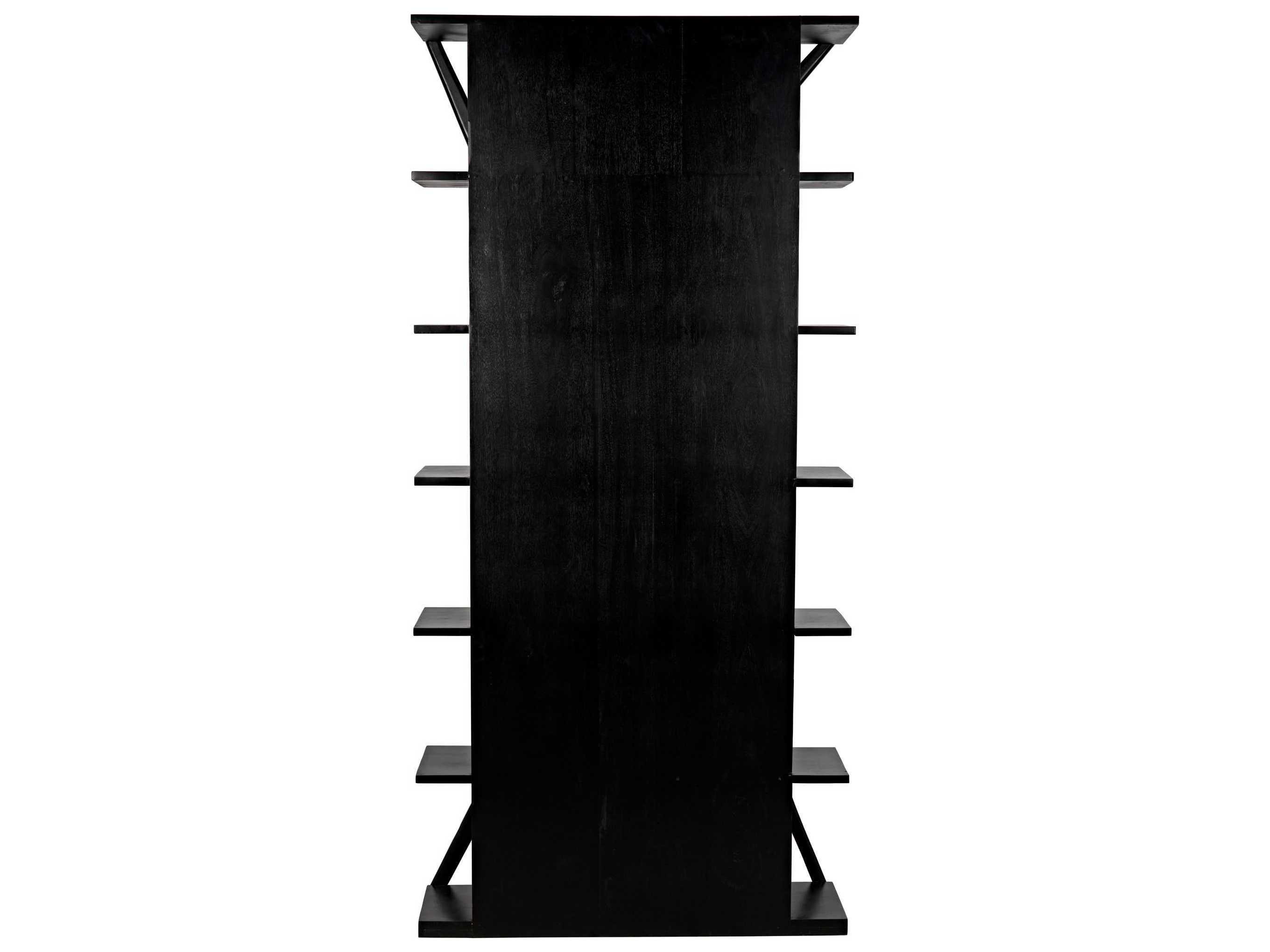Noir Hand Rubbed Black Bookcase