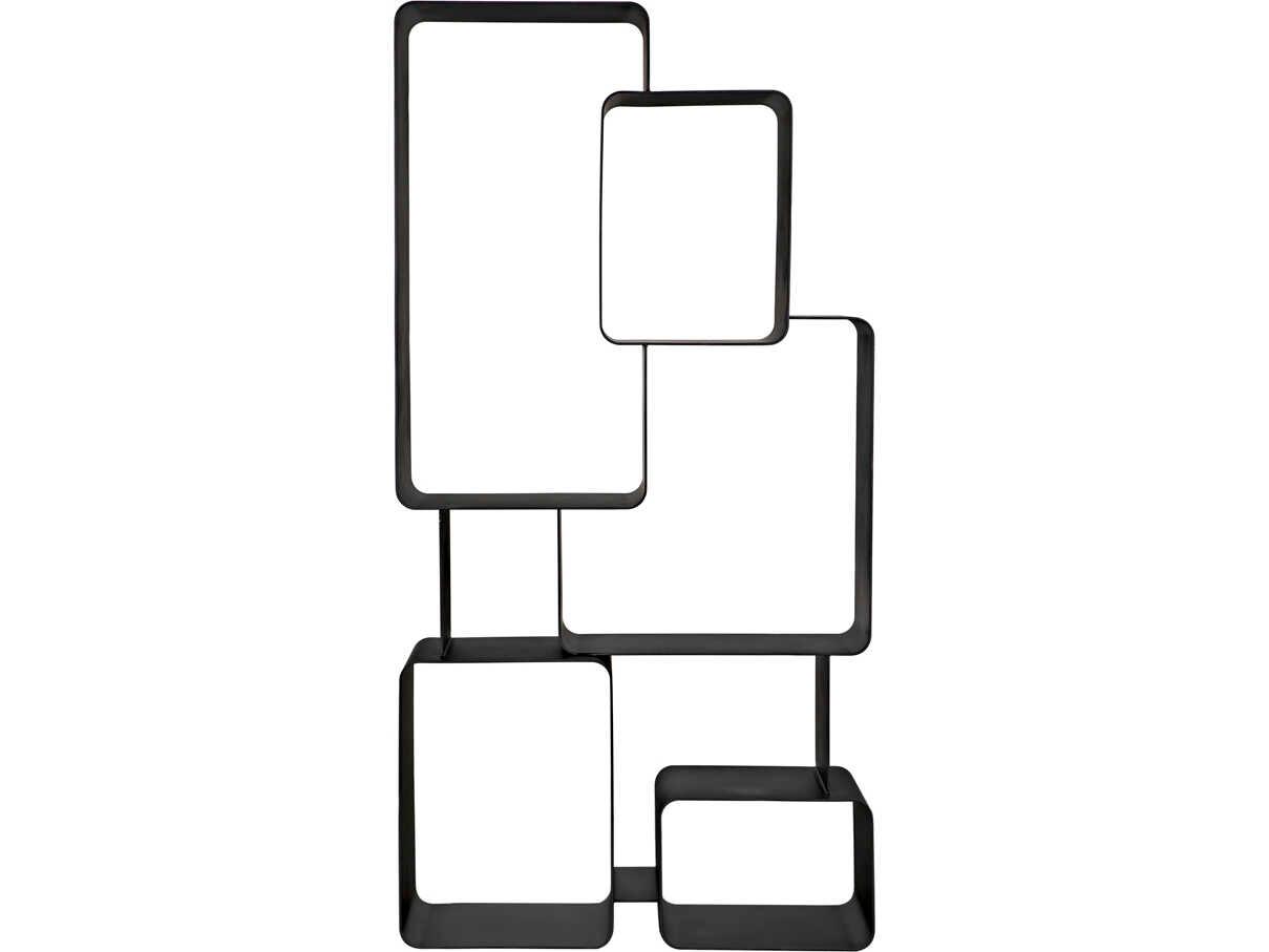 Noir Larra Matte Black Bookcase