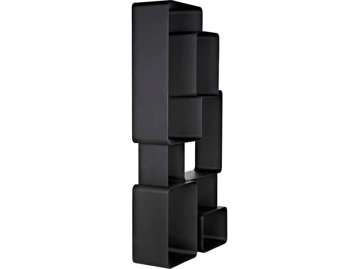 Noir Larra Matte Black Bookcase
