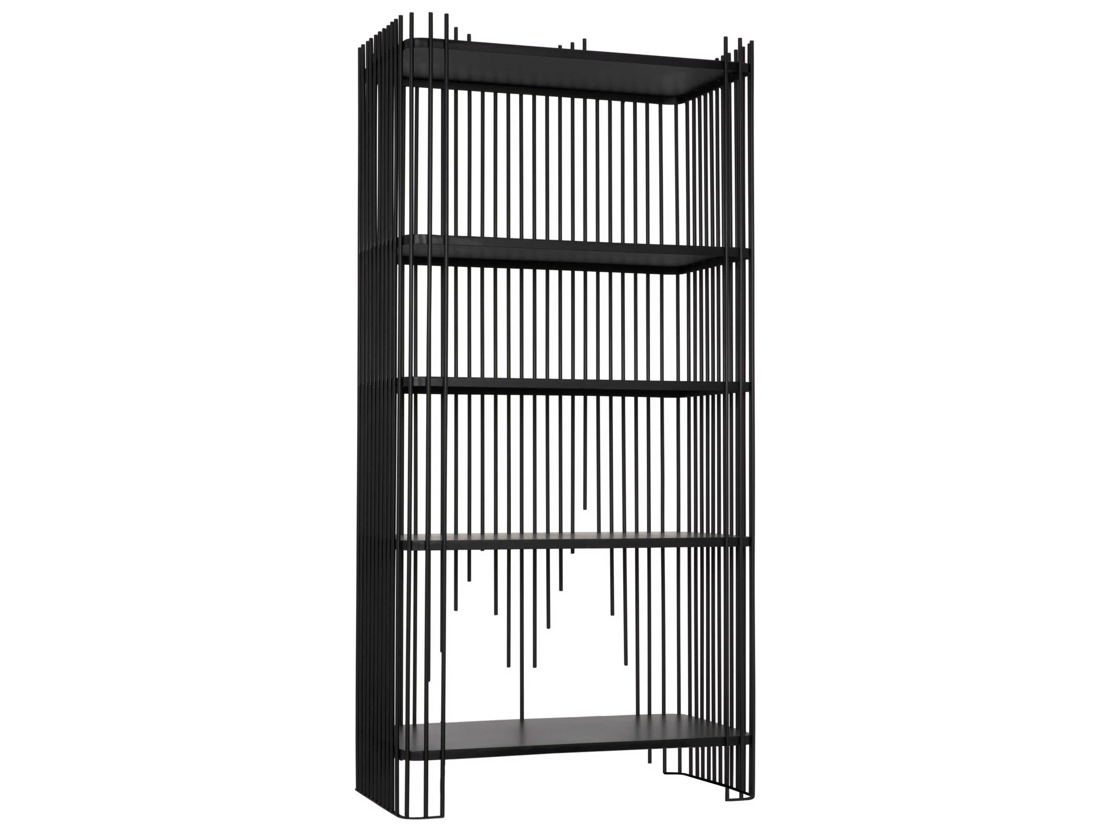 Noir Matte Black Bookcase