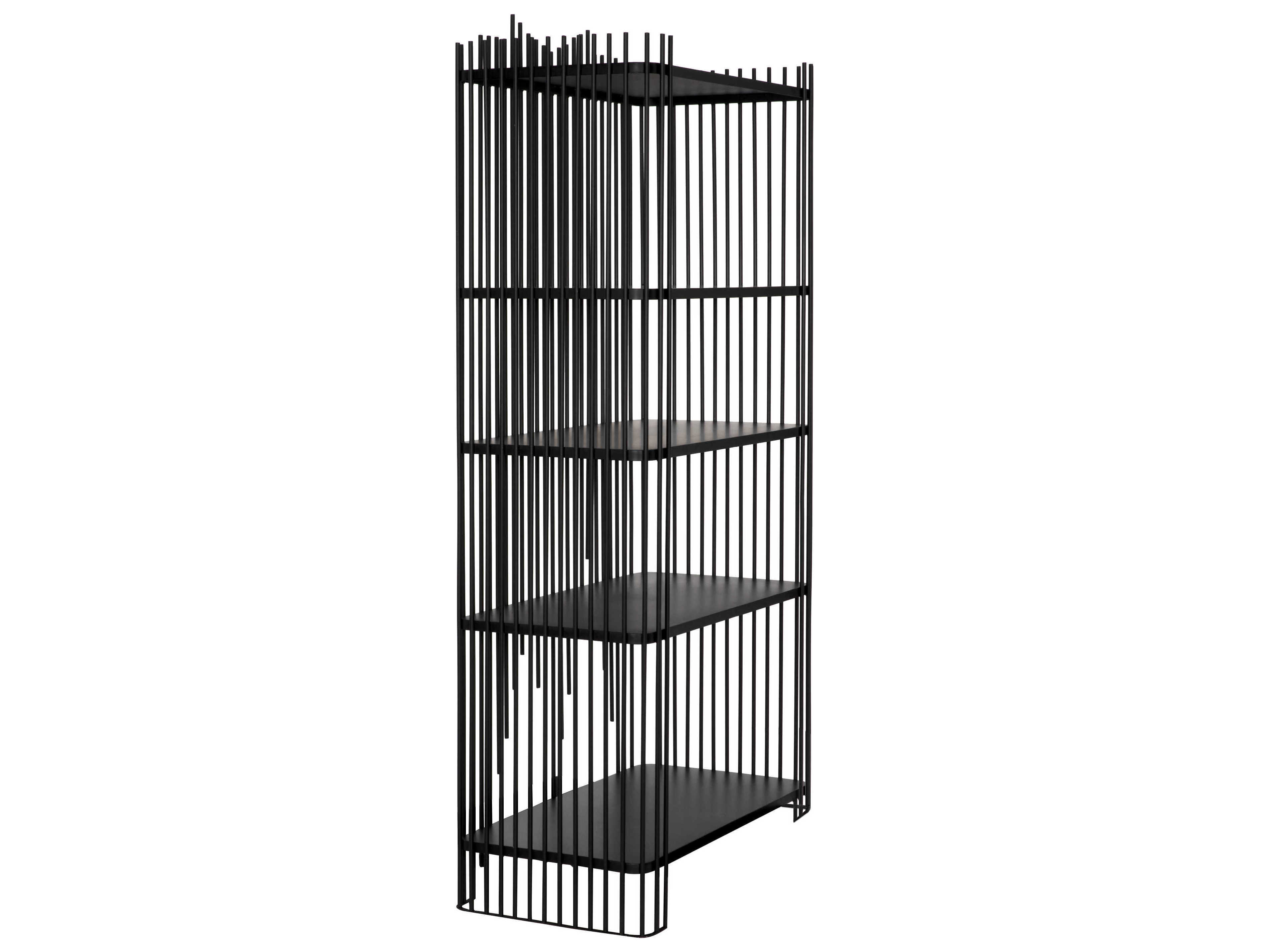 Noir Matte Black Bookcase