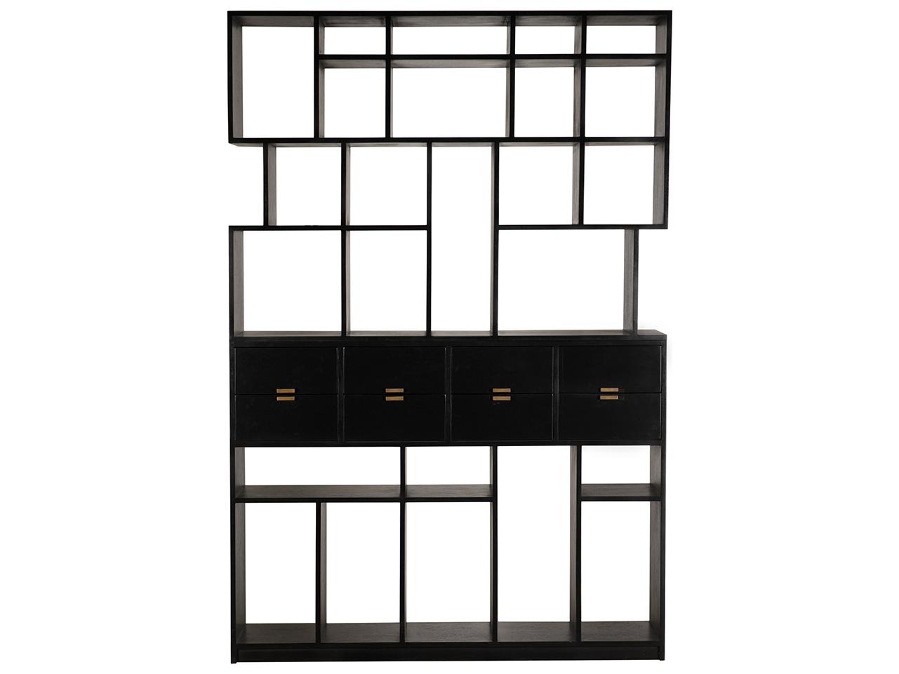 Noir Hand Rubbed Black Bookcase