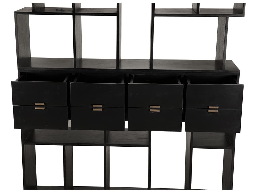 Noir Hand Rubbed Black Bookcase