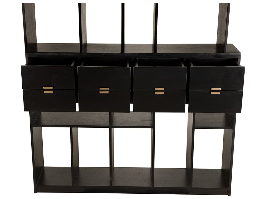 Noir Hand Rubbed Black Bookcase