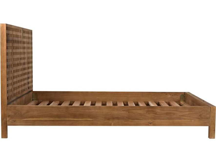 Noir Natural Teak Wood Queen Platform Bed