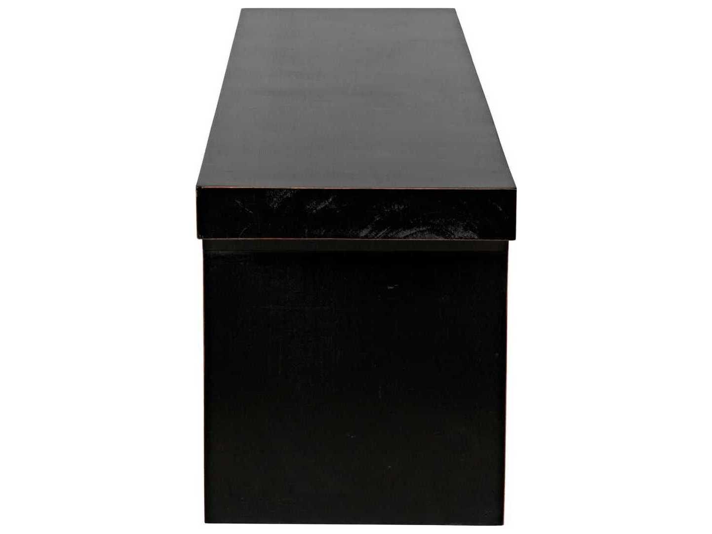 Noir Hand Rubbed Black Accent Bench