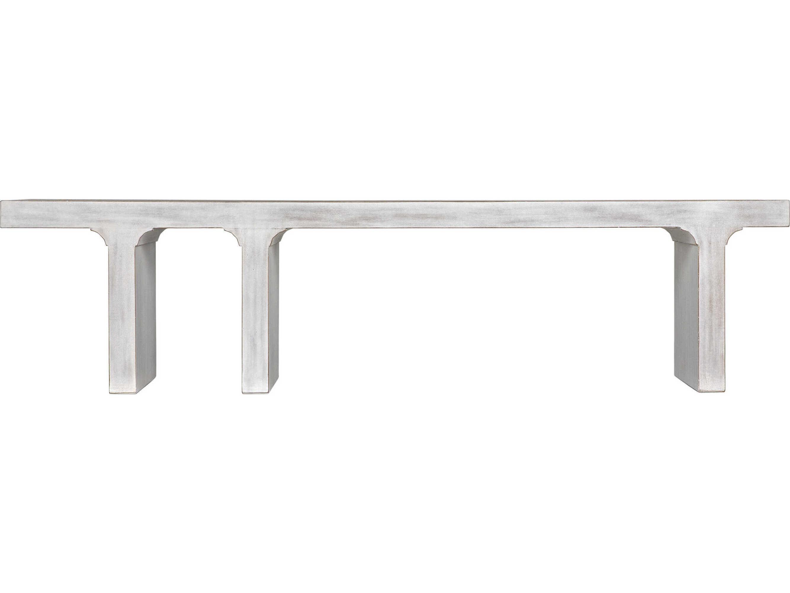 Noir White Wash Accent Bench