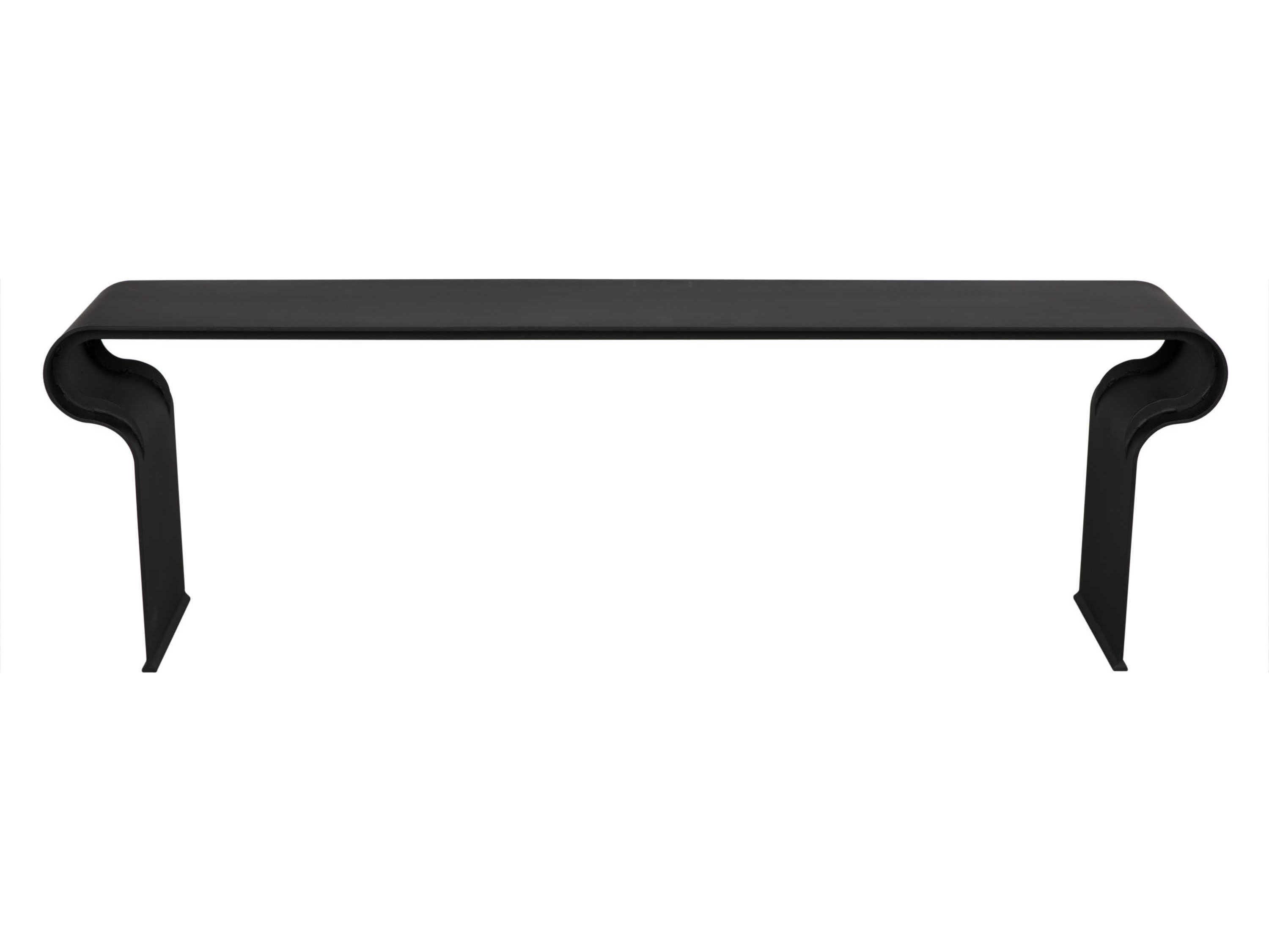 Noir Matte Black Accent Bench