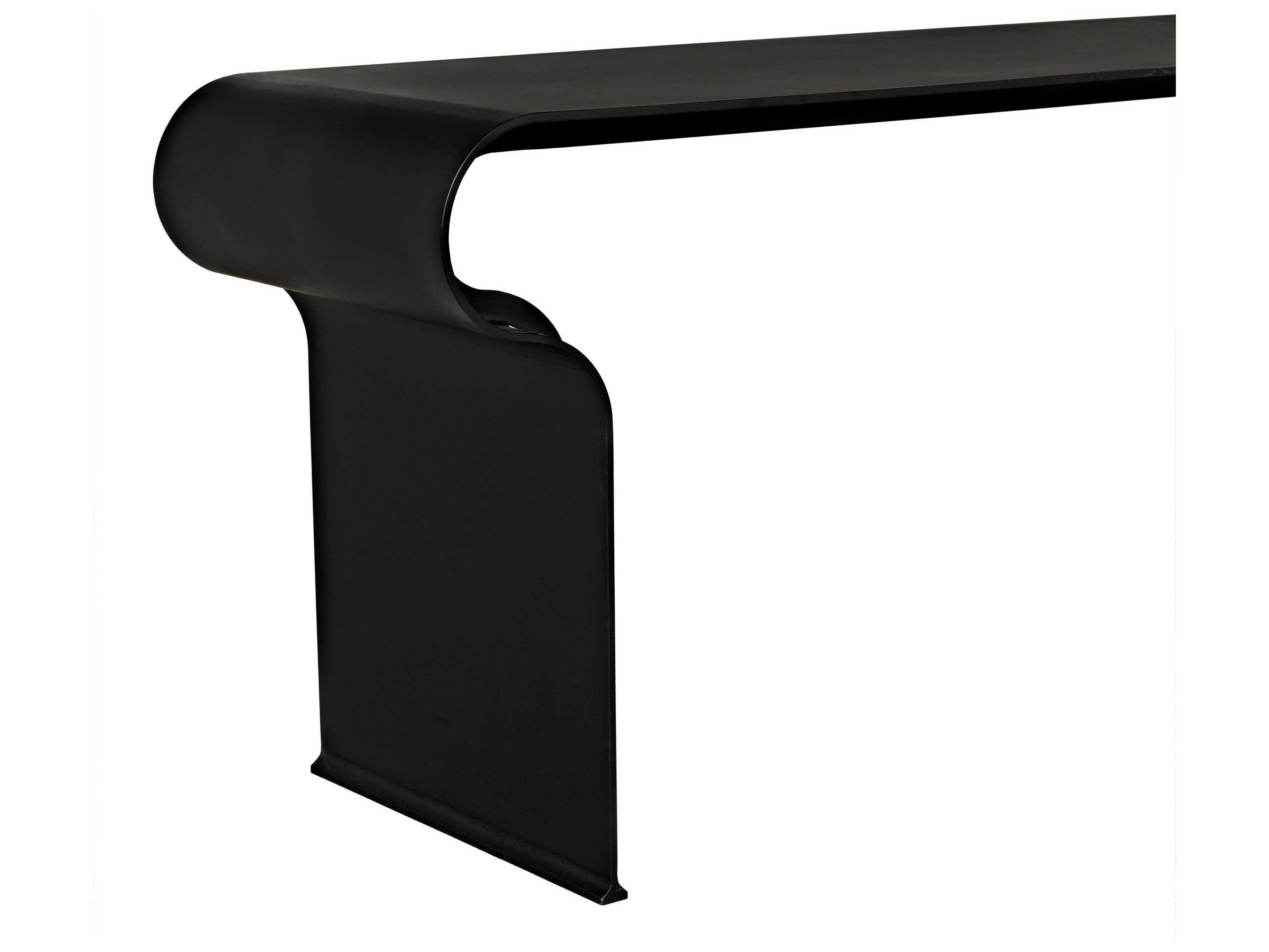 Noir Matte Black Accent Bench