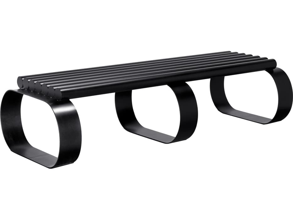 Noir Satish Matte Black Accent Bench