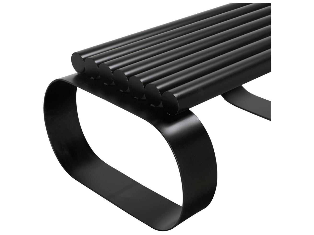 Noir Satish Matte Black Accent Bench