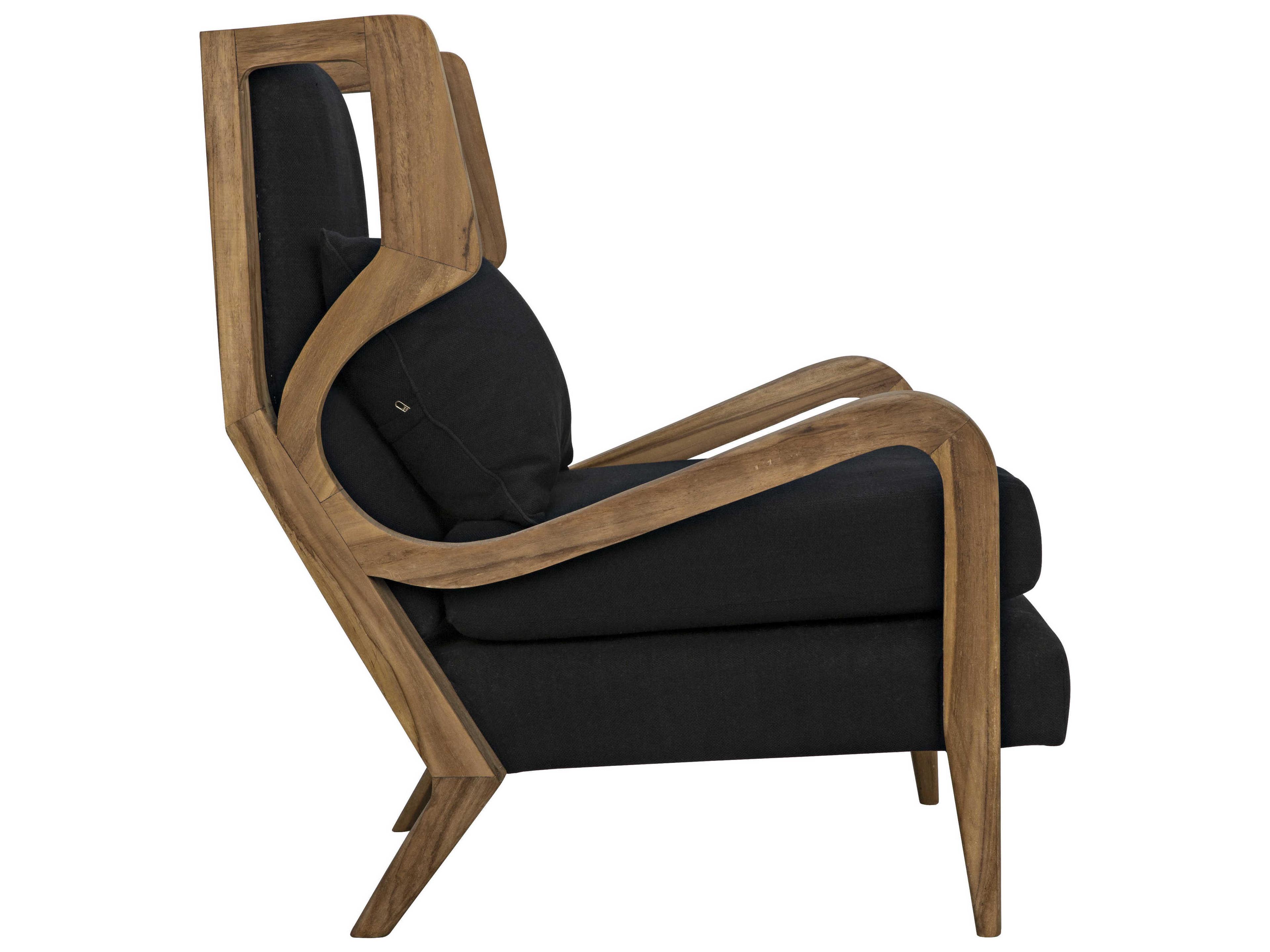 Noir Black Fabric Accent Chair