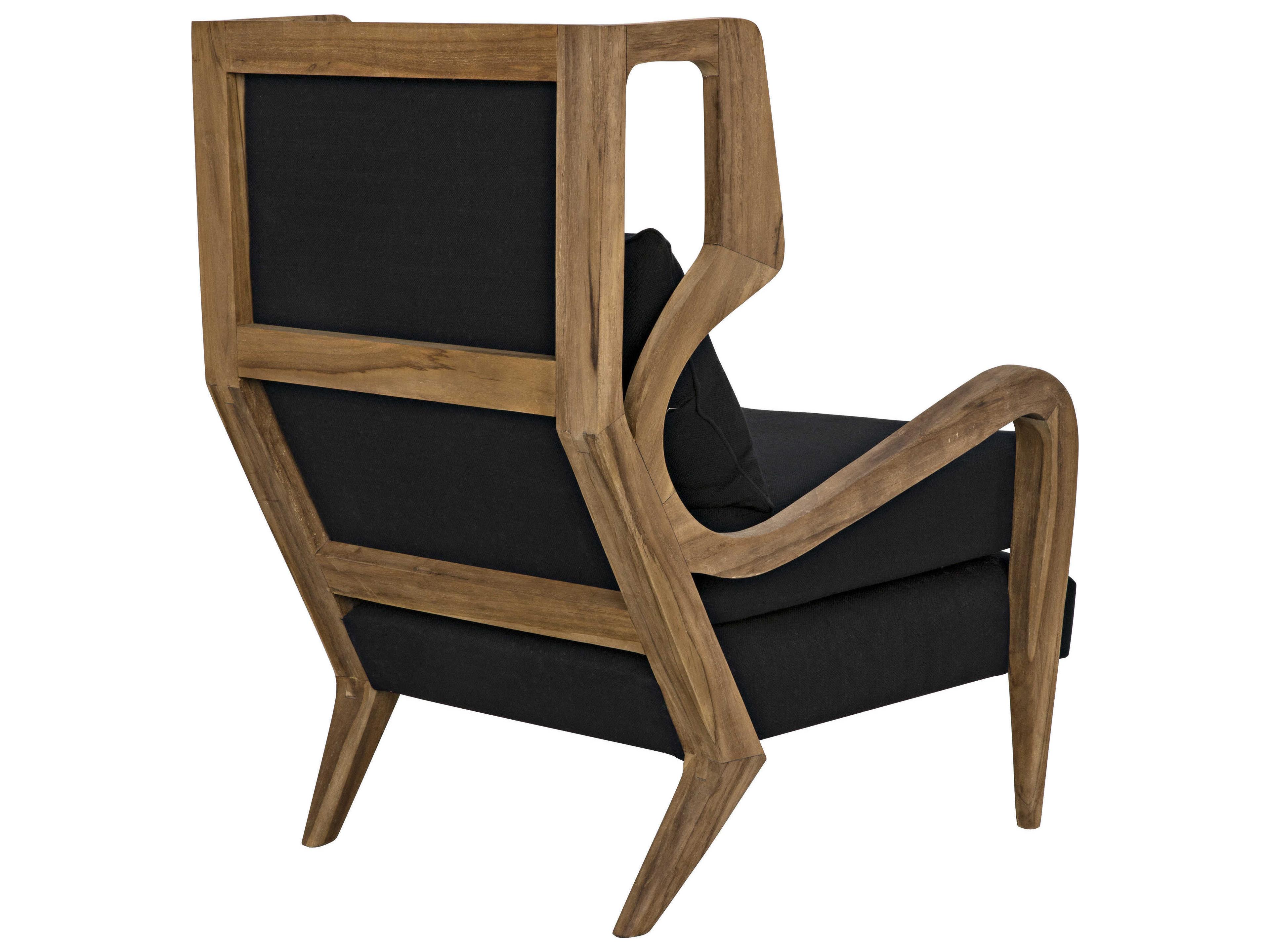 Noir Black Fabric Accent Chair